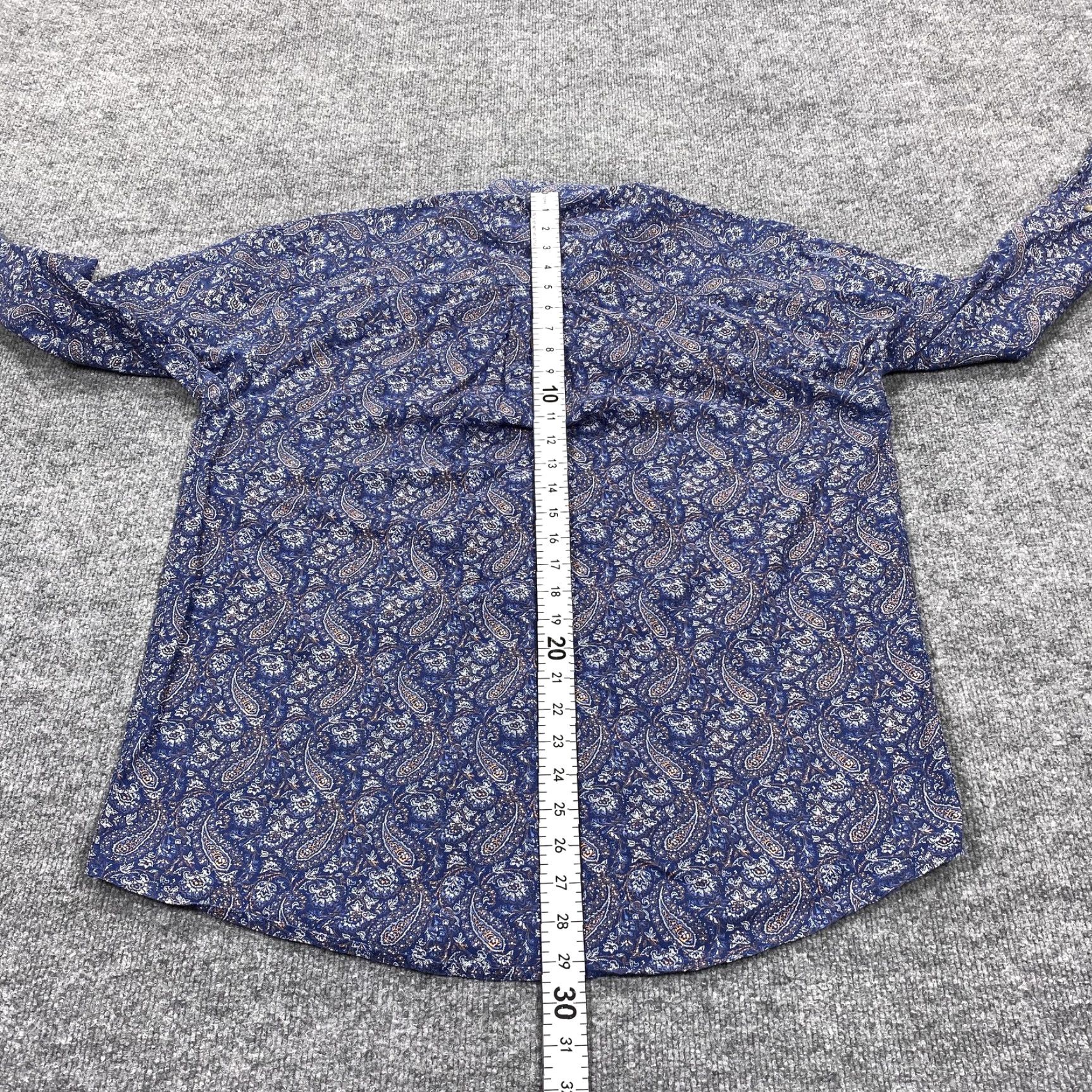 Wrangler Wrangler Shirt Mens Medium Blue Paisley Long Sleeve George Strait Cowboy Cut Shirt Size US M / EU 48-50 / 2 - 6 Thumbnail