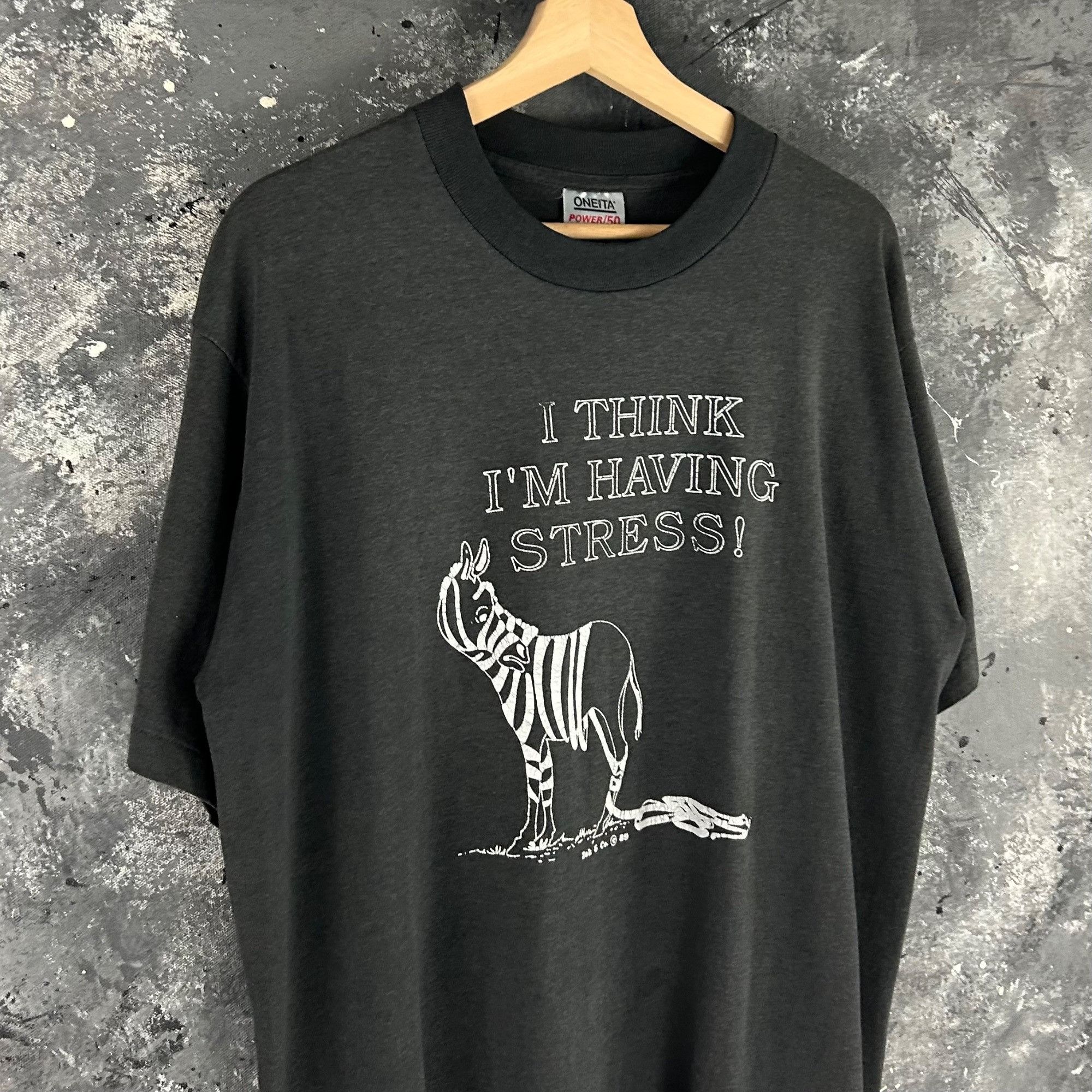 Vintage Vintage 1989 Zebra nature humor shirt Size US XL / EU 56 / 4 - 2 Thumbnail