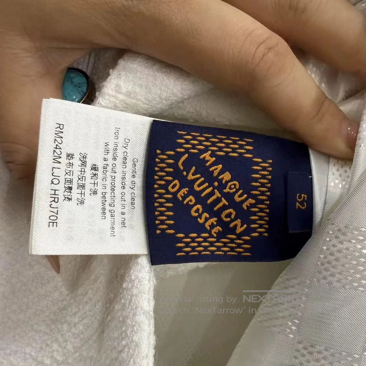 Louis Vuitton louis vuitton white turquoise button jacket. Size L / US 10 / IT 46 - 6 Thumbnail