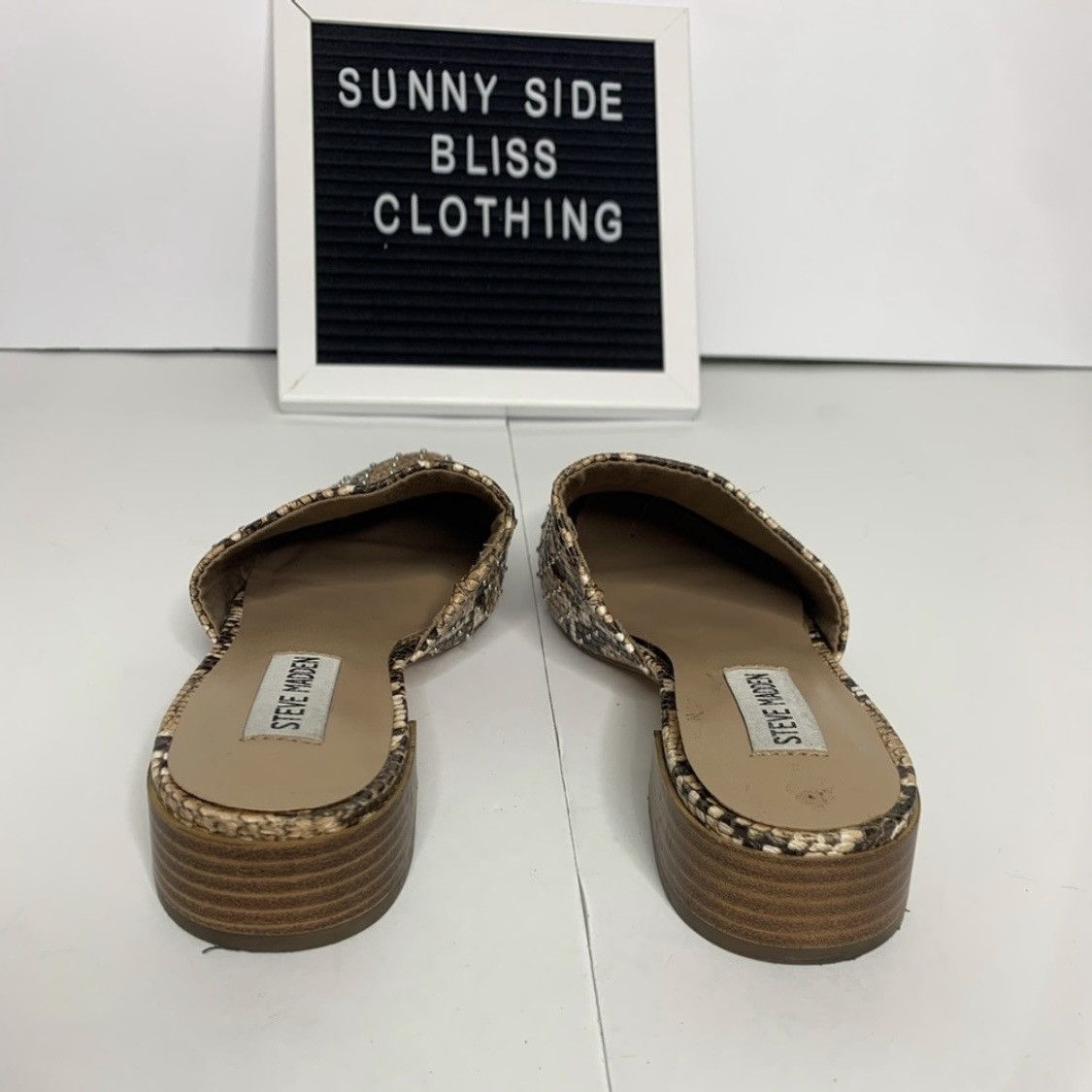 Steve Madden Steve Madden Snake Print Slip-On Mules Almond Toe Size 6.5 Size US 6.5 / IT 36.5 - 6 Thumbnail