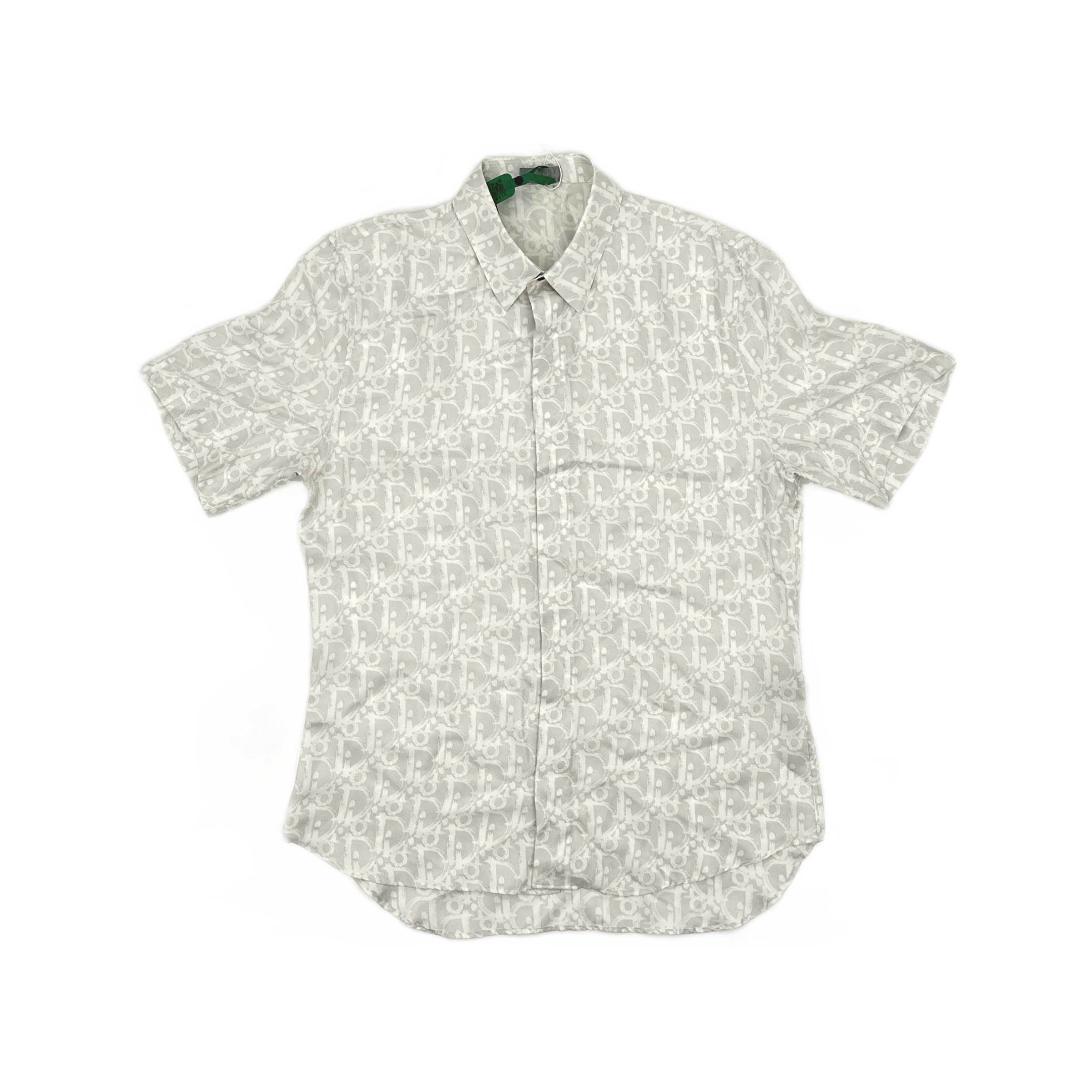 Dior Dior Oblique Monogram Silk Short Sleeve Shirt 42 Size US XS / EU 42 / 0 - 1 Thumbnail
