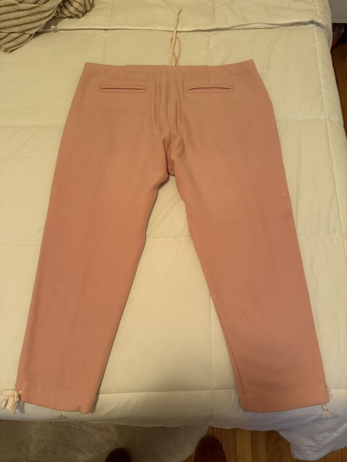 Greg Lauren *RARE* Greg Lauren Pink Wool Long Trouser (sz GL 5) Size US 38 / EU 54 - 2 Thumbnail