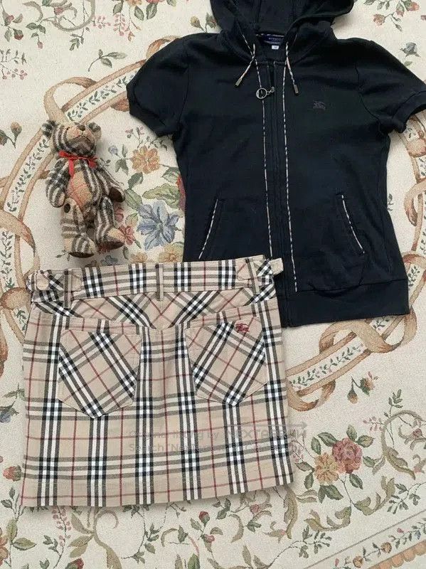 Burberry Burberry Khaki Cotton Check Skirt. Size 28" / US 6 / IT 42 - 6 Thumbnail
