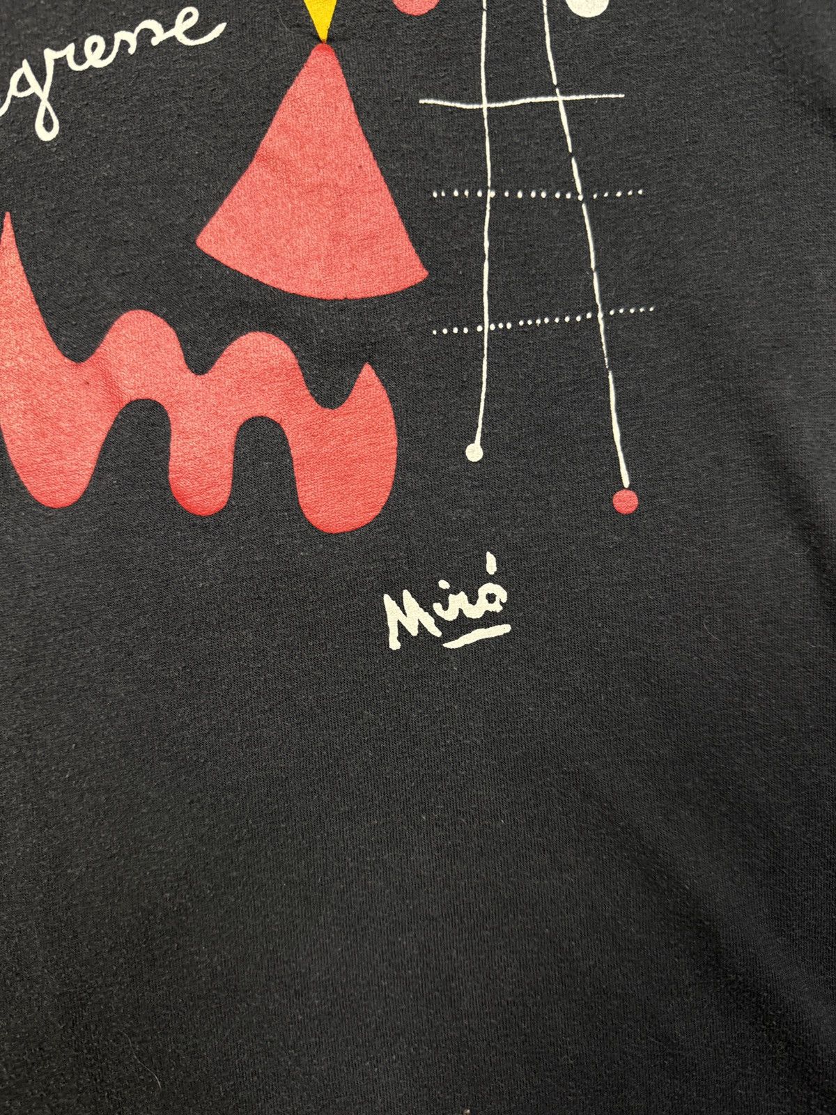 Other Vintage 1990 Succ Joan Miro Art Black Tee faded Size US XL / EU 56 / 4 - 5 Thumbnail