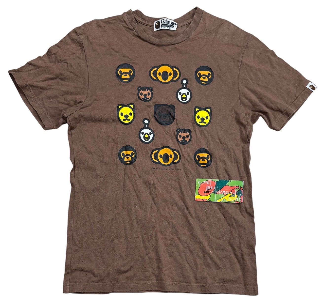 Bape BAPE animals brown TEE Size US M / EU 48-50 / 2 - 1 Thumbnail