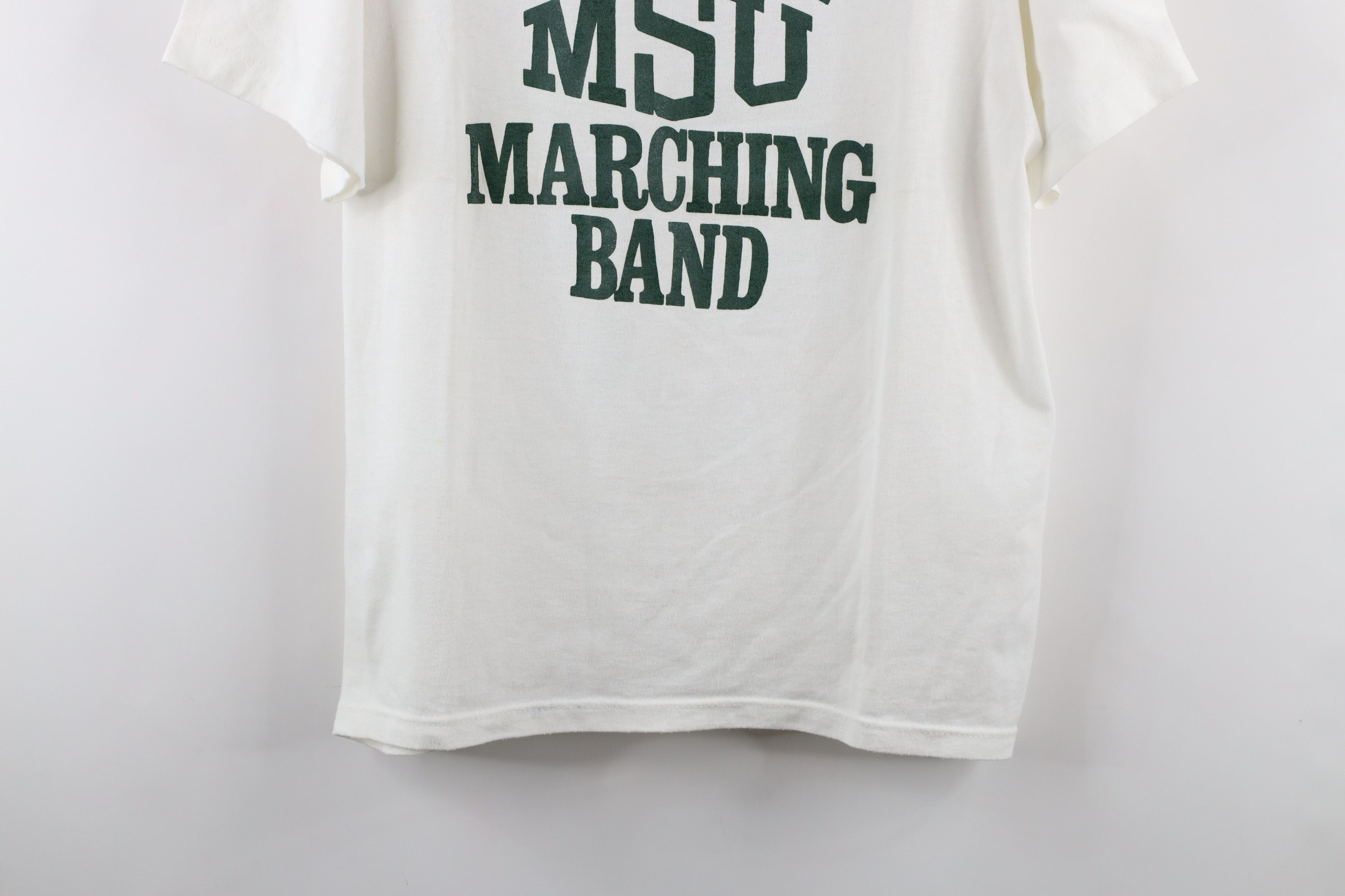 Vintage Vintage 90s Michigan State University Marching Band T-Shirt Size US XL / EU 56 / 4 - 3 Thumbnail