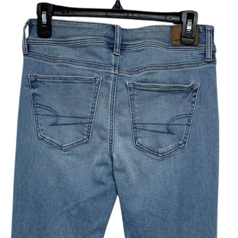 American Eagle Outfitters New American Eagle Womens Size 6 Kick Denim Blue Jeans Size 28" / US 6 / IT 42 - 4 Thumbnail
