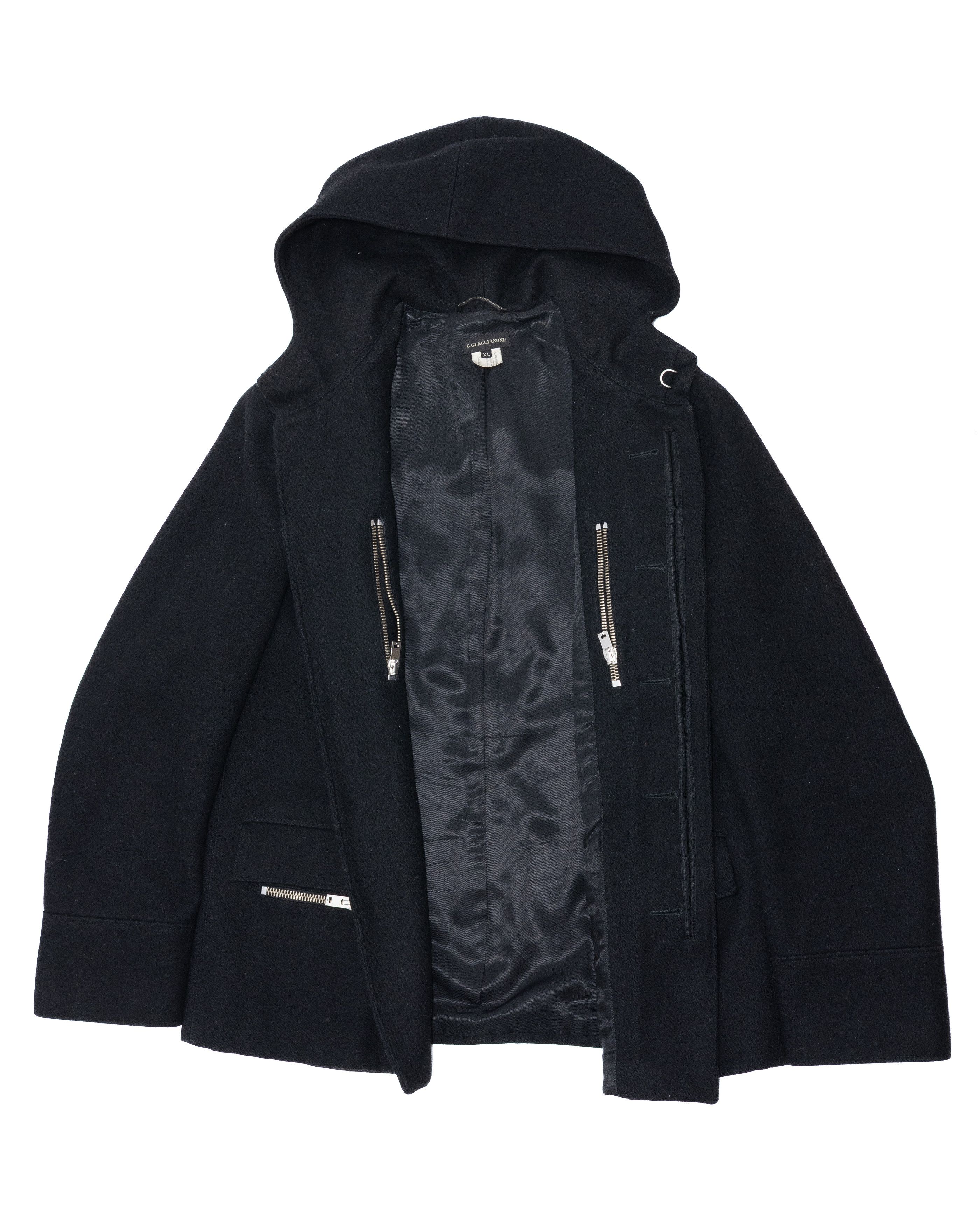 Other G. GUAGLIAONE 1,7k$ Wool Hooded Coat Jacket Size US L / EU 52-54 / 3 - 2 Thumbnail