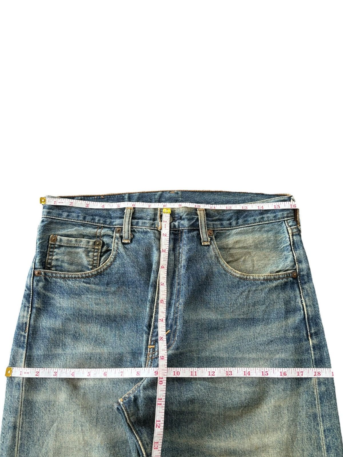 Levi's Vintage 80s Levis 502 Big E Selvedge Mud Wash Baggy Jeans Size US 32 / EU 48 - 12 Thumbnail