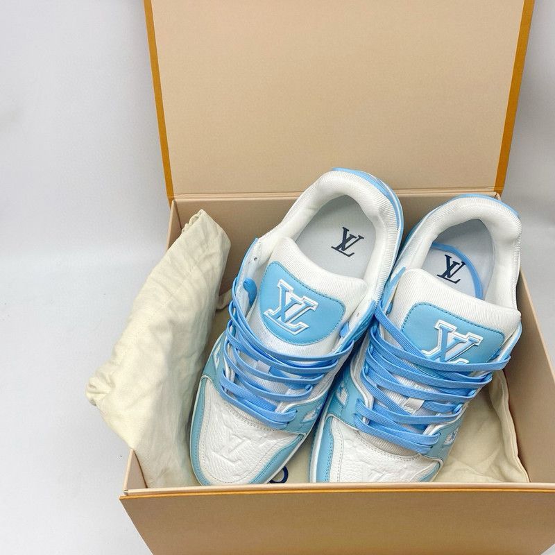Louis Vuitton Louis Vuitton Trainer Low-Top Sneakers in Sky Blue -2508 Size US 8 / EU 41 - 2 Thumbnail