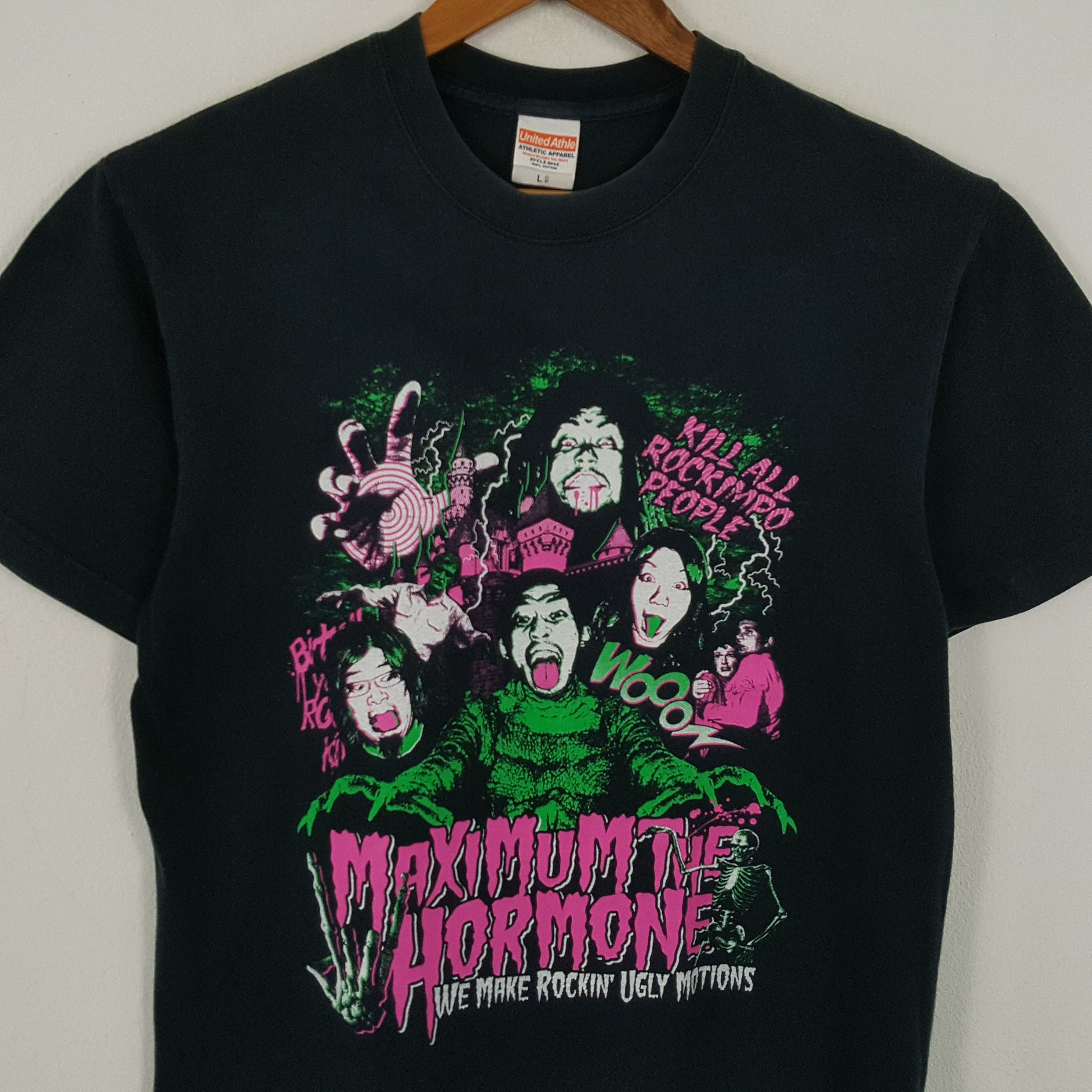 Band Tees × Vintage Vintage MAXIMUM THE HORMONE Japan Heavy Metal Band T-Shirt Size US L / EU 52-54 / 3 - 2 Thumbnail