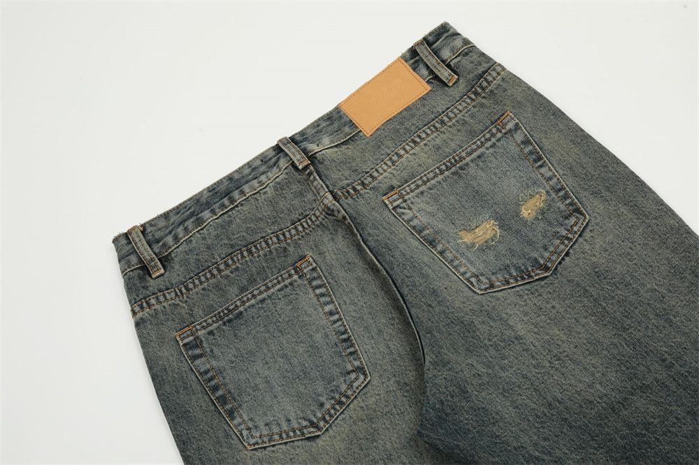 Japanese Brand × Jean Men's hippie trend distressed washed flared ripped jeans Size US 34 / EU 50 - 7 Thumbnail