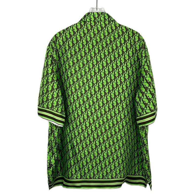 Dior Dior Logo full print mulberry silk green lapel short-sleeve Size US XS / EU 42 / 0 - 2 Thumbnail