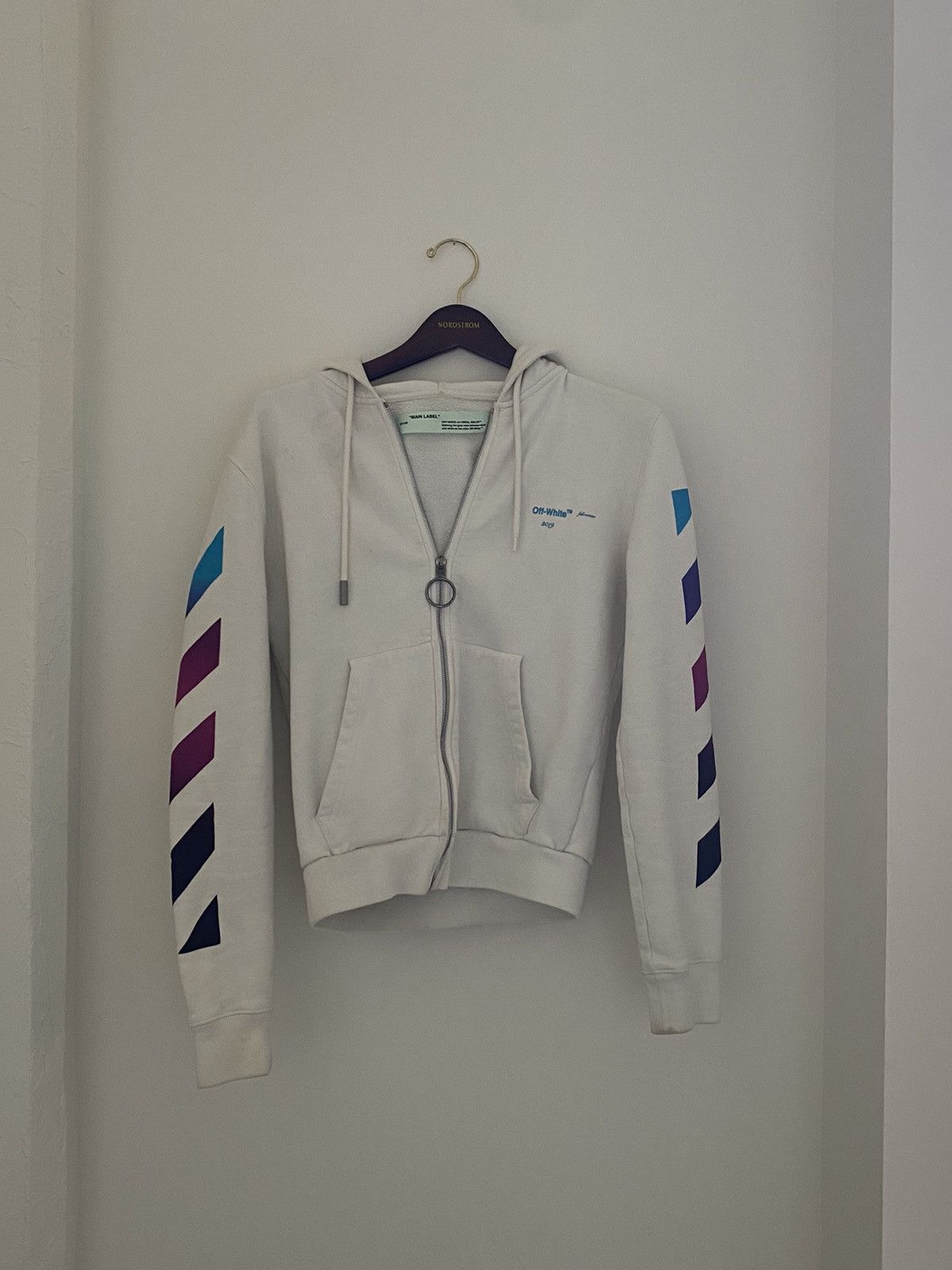 image of Off White Off-White Gradient Arrow Hoodie, Men's (Size XS)