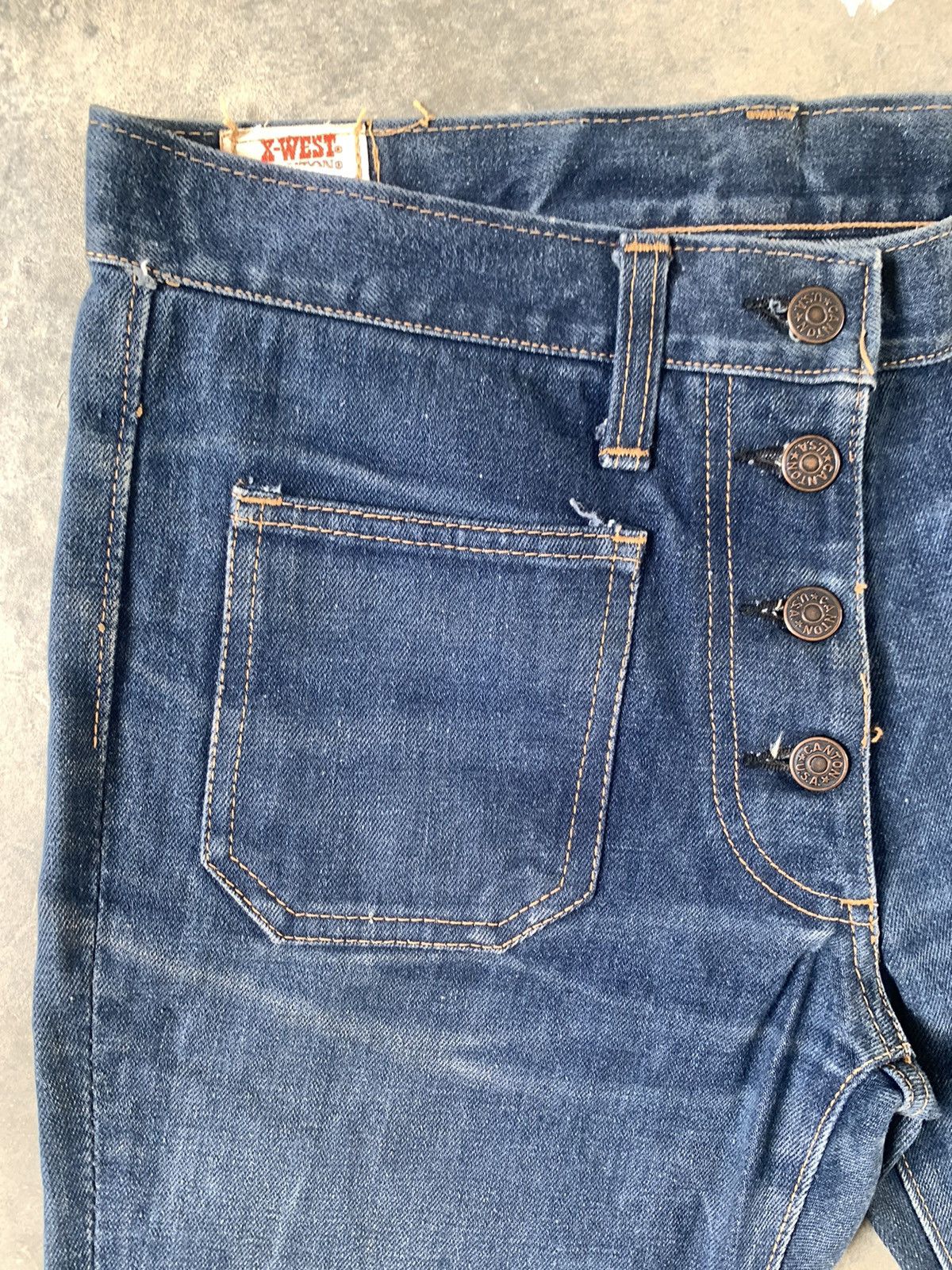 Vintage Super Flare Jeans Vintage 70's Bush Pant X-WEST CANTON USA Size US 32 / EU 48 - 10 Thumbnail