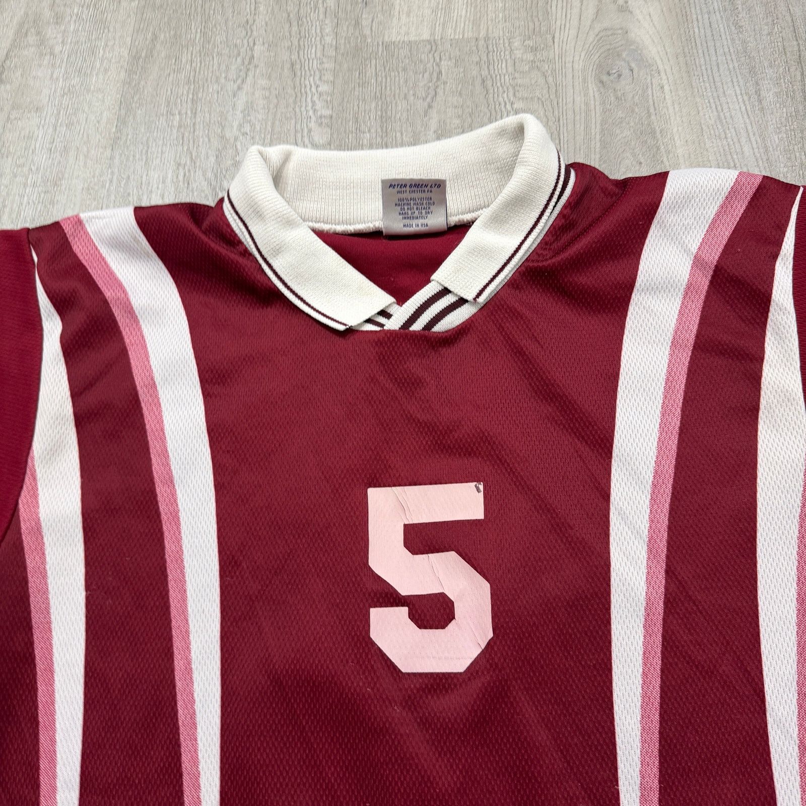 Vintage Vintage Dynamic Soccer Collared Jersey Medium Red White 90s Size US M / EU 48-50 / 2 - 3 Thumbnail