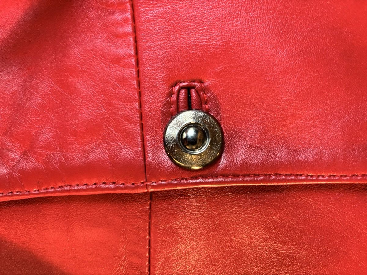 Vintage Vintage never worn red🔴leather jacket Size S / US 4 / IT 40 - 3 Thumbnail