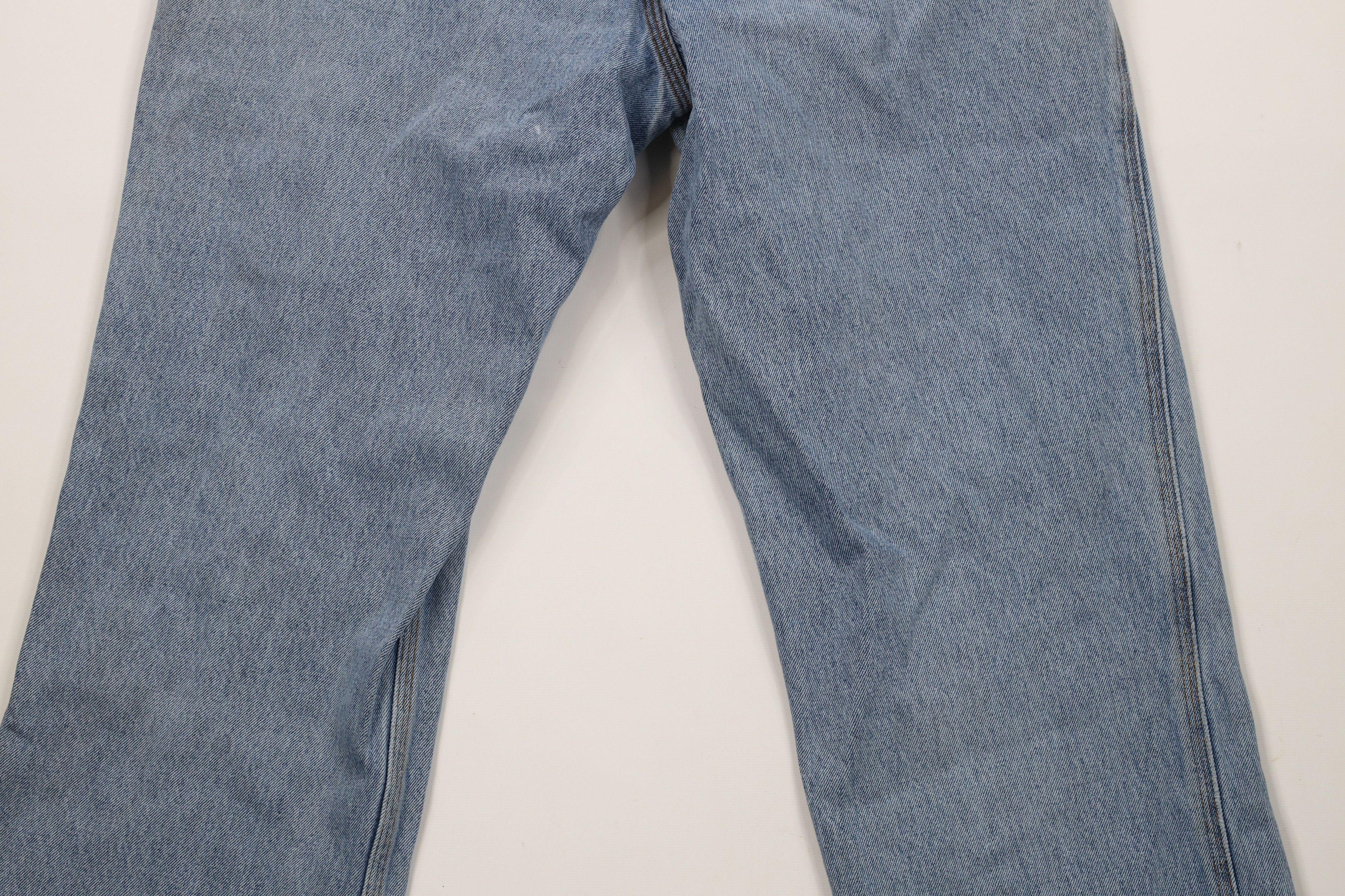 Duluth Trading Company × Vintage Duluth Trading Co Fit Thrashed Wide Leg Denim Jeans Blue Size US 35 - 13 Thumbnail