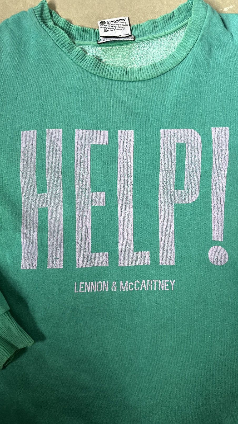 Vintage VINTAGE HELP JOHN LENNON DISTRESSED SWEATSHIRT Size US M / EU 48-50 / 2 - 2 Thumbnail