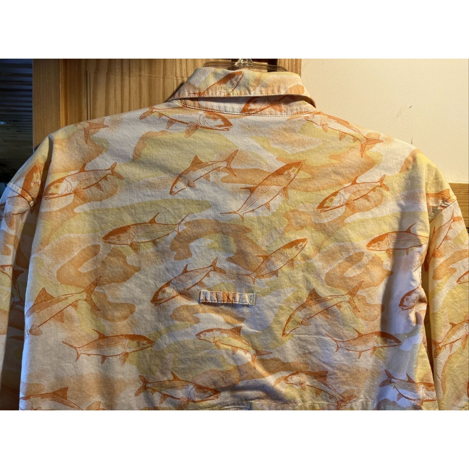 Cabelas Cabelas Shirt Men XL Button Up Orange SS Fish All Over Print Size US XL / EU 56 / 4 - 10 Thumbnail