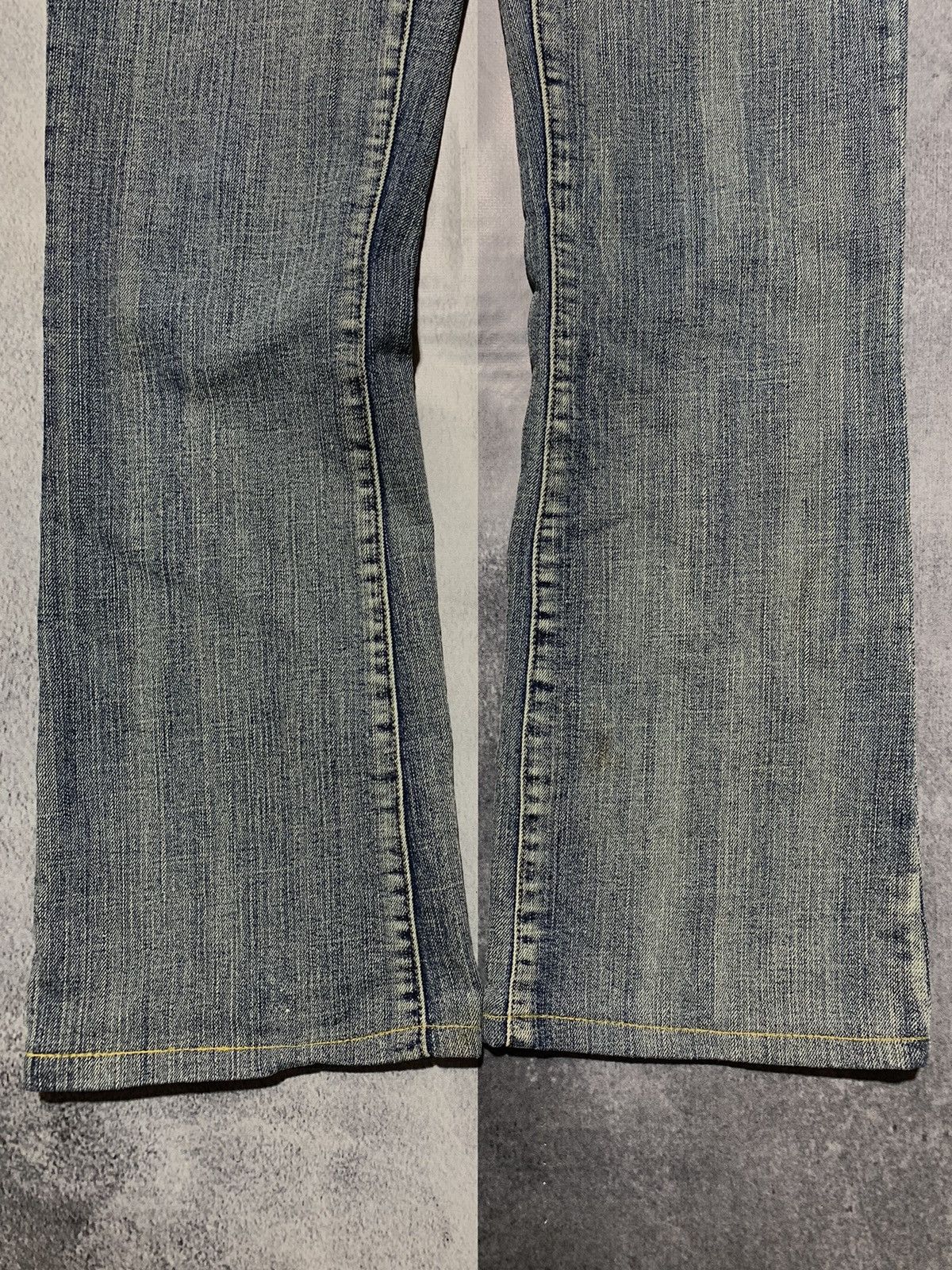 Japanese Brand × Vintage Vintage Y2K style Flared denim pants trousers size 26 Size 26" / US 2 / IT 38 - 7 Thumbnail
