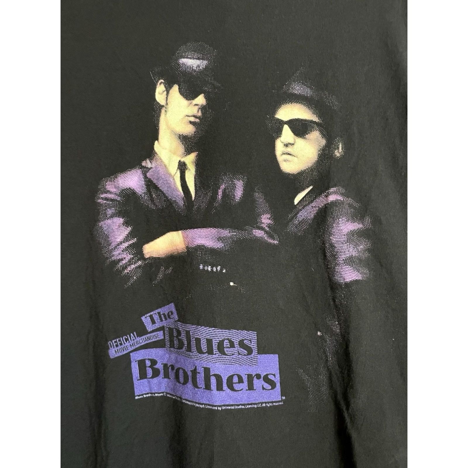 Elwood VINTAGE Blues Brothers Official Movie Merch T-Shirt 2XL Black Mens Double-Sided 1990s Elwood Jake Size US XXL / EU 58 / 5 - 2 Thumbnail