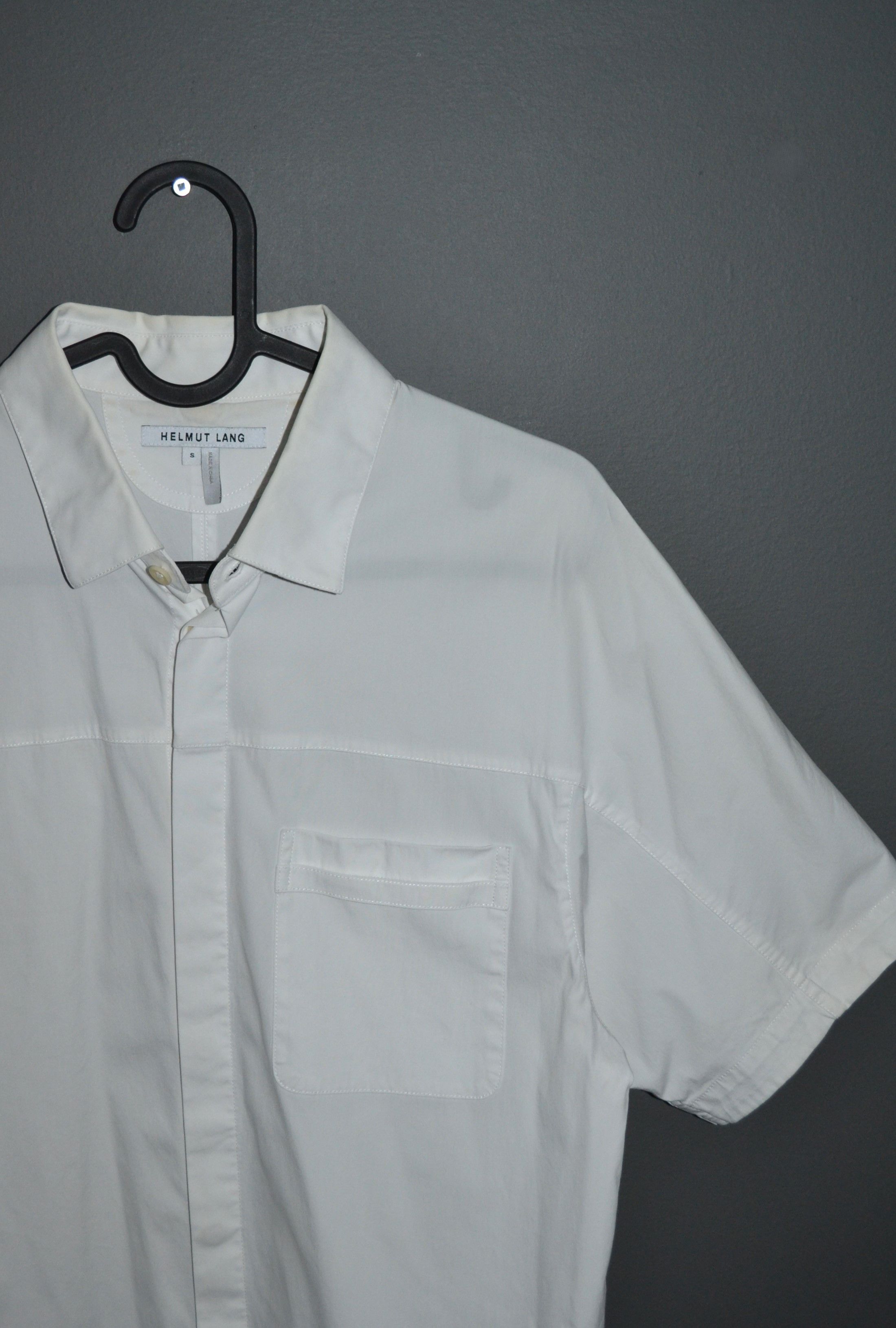 Helmut Lang Helmut Lang White Pocket Shirt S Size US S / EU 44-46 / 1 - 1 Thumbnail