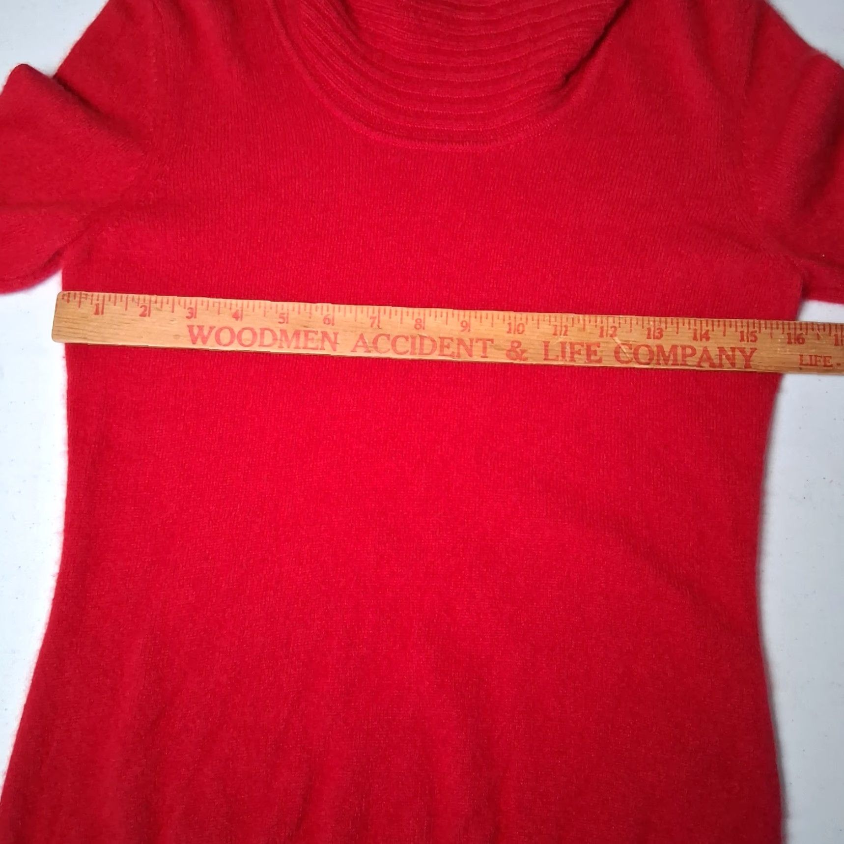 Vintage Prive Cashmere Sweater Women M Red Cowl Neck Soft Knit Pullover Long Sleeve Classic Knit Casual Winter Fall Spring Size M / US 6-8 / IT 42-44 - 7 Thumbnail