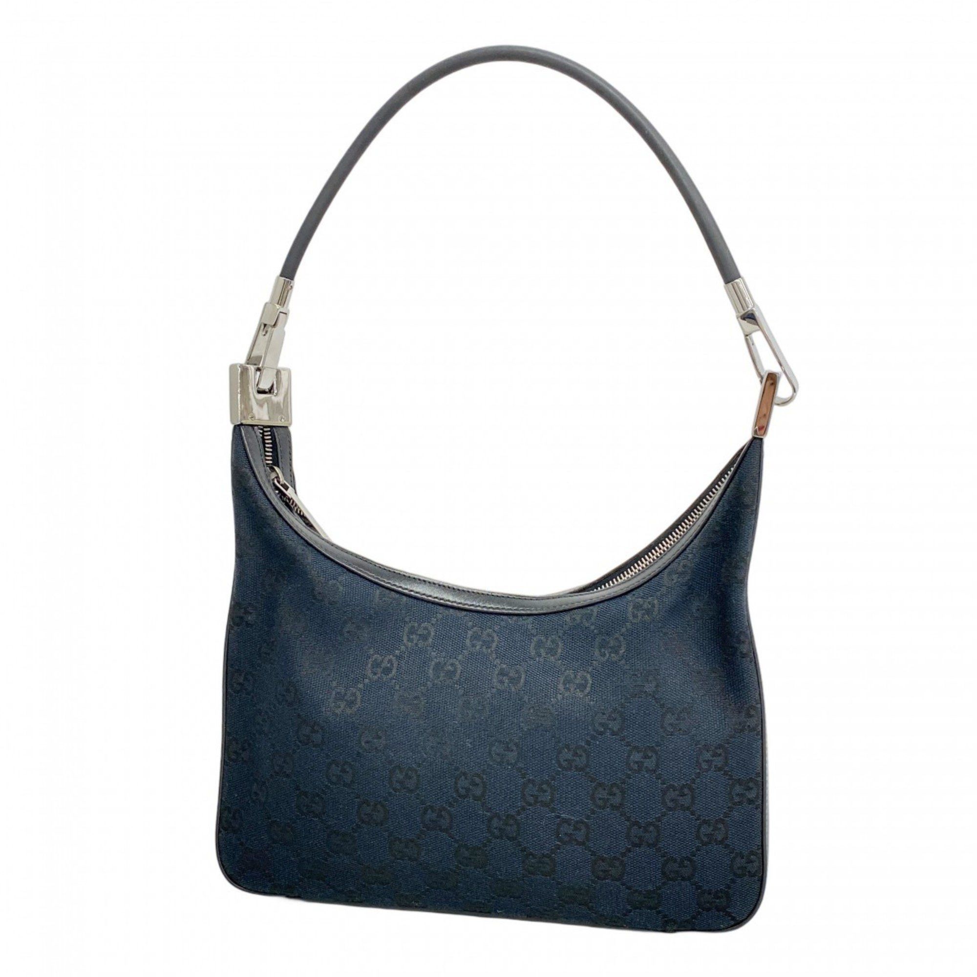 Gucci Shoulder Bag GG Canvas 001 3812 Black Women's