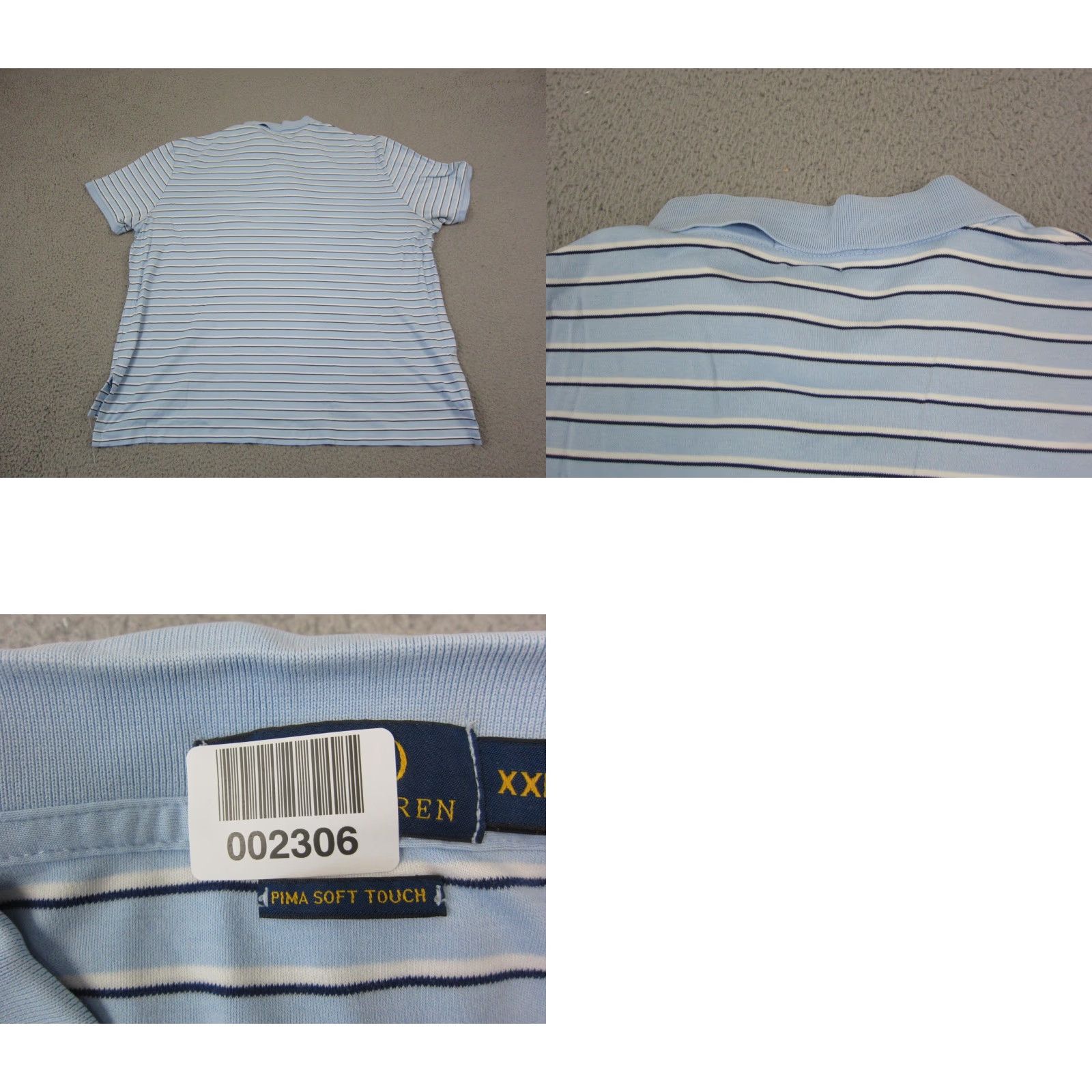 Polo Ralph Lauren Polo Ralph Lauren Polo Shirt Mens 2XL Blue Striped 100% Cotton Polo Shirt Polo Ralph Lauren Mens Shirt Blue Striped 2XL Size US XXL / EU 58 / 5 - 8 Thumbnail