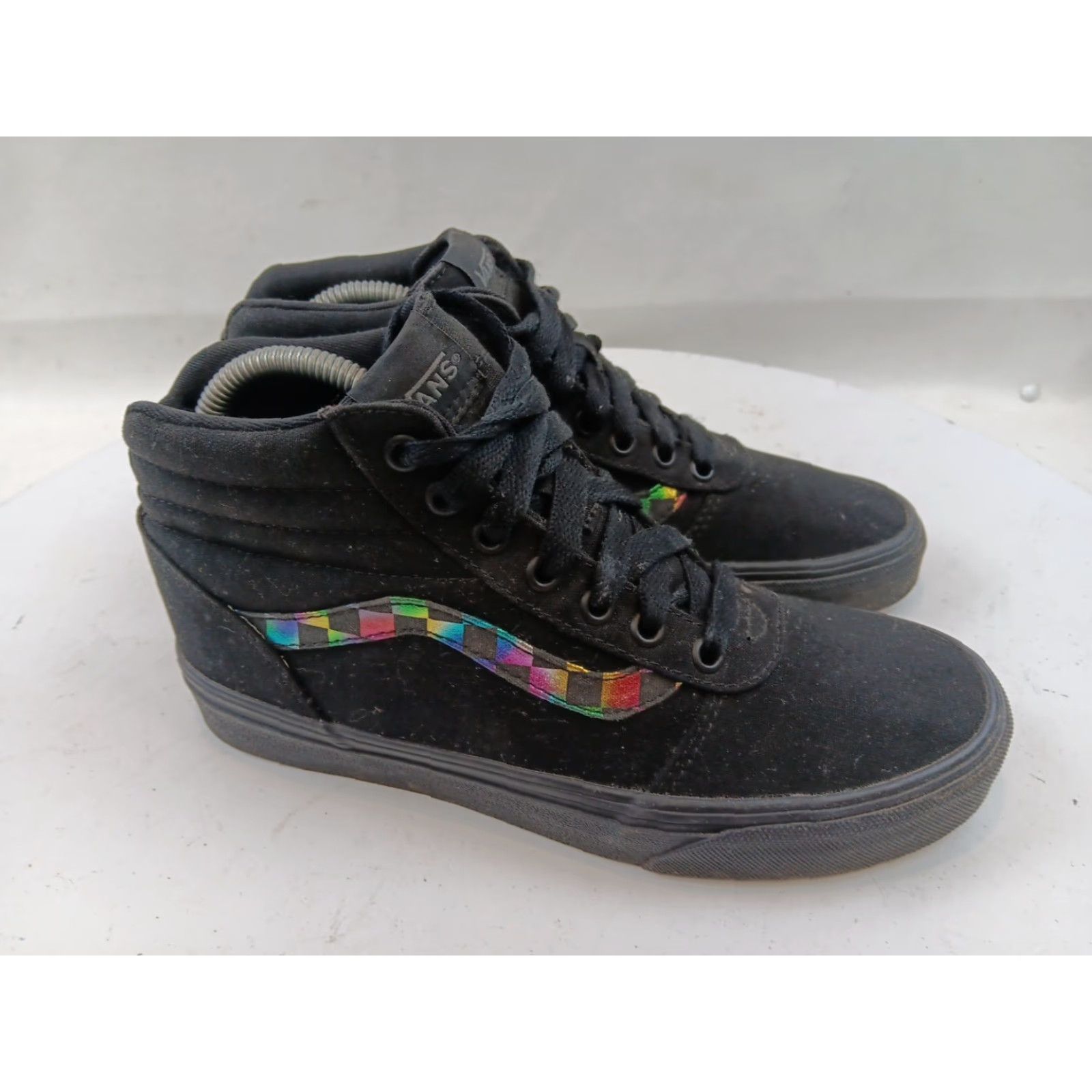 Vans VANS Ward Iridescent Check Shoes Women's Size 8 Black Multicolor Hi Top Skate Shoe Size M / US 6-8 / IT 42-44 - 6 Thumbnail