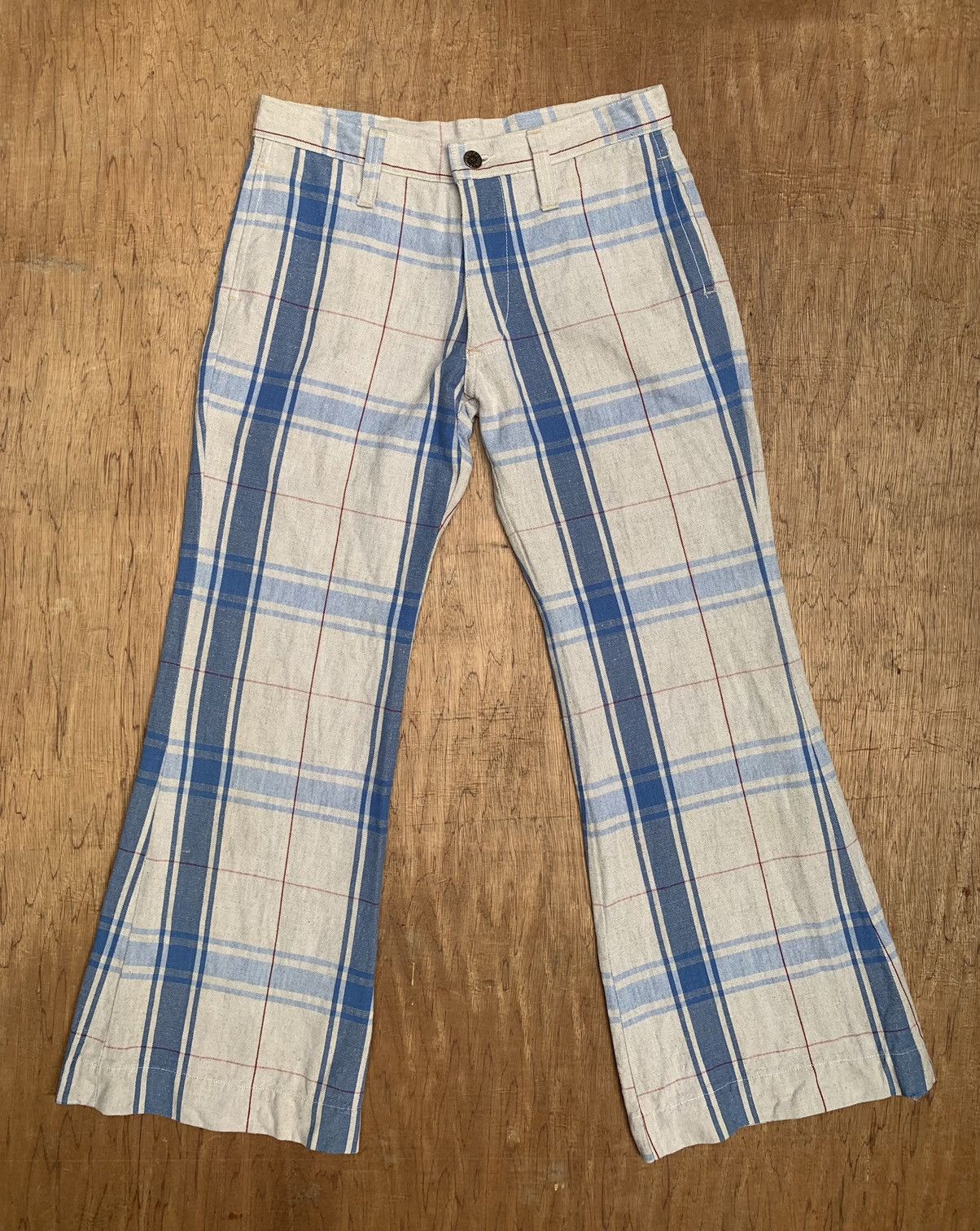 Alexander McQueen Rare.. Vintage Alexender Mcqueen Flare Plaid Pants Size US 28 / EU 44 - 12 Thumbnail