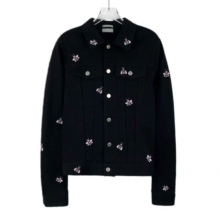 Dior Dior Black Bee Embroidery Denim Jacket Size US XS / EU 42 / 0 - 1 Thumbnail