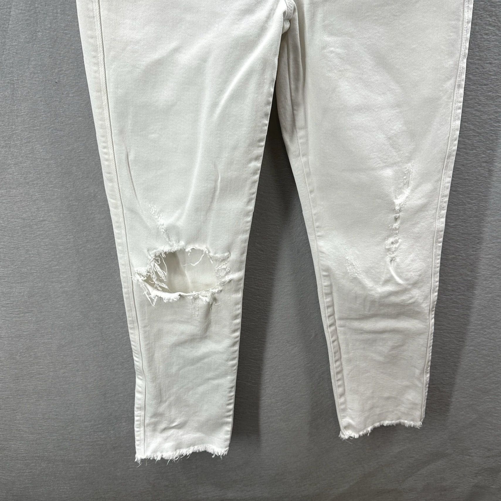 Frame FRAME Le Sylvie High Rise Capri Cropped Jeans Women 25 Regular White Denim 90s Preppy Womens Size 42" / US 20 - 3 Thumbnail