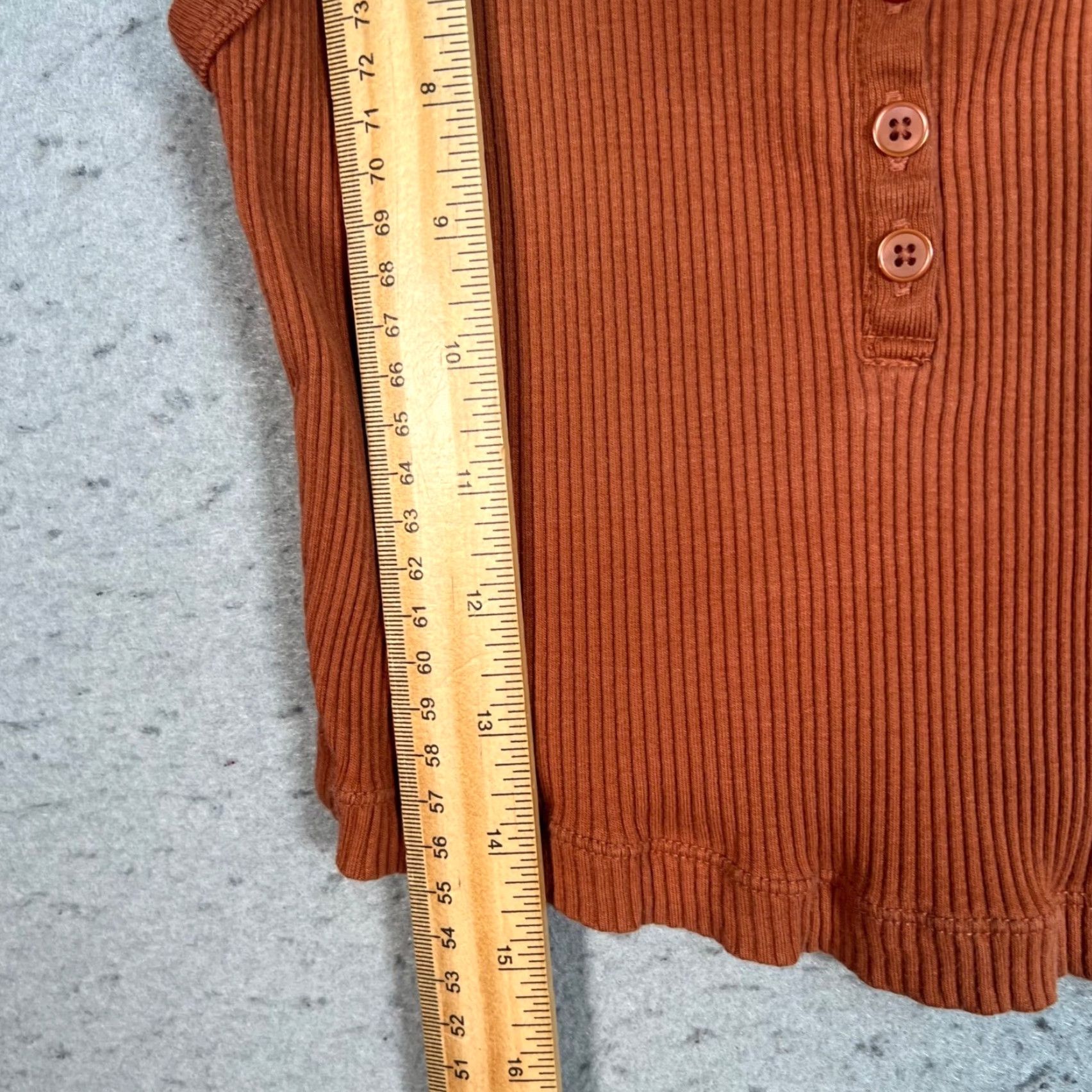 Uniqlo Uniqlo Womens Small Ribbed Rust Orange Henley Tank Top Shirt Tank Adult Womens Small Orange Cotton Cotton Blend Casual Sleeveless Spring Summer Womens Size S / US 4 / IT 40 - 6 Thumbnail