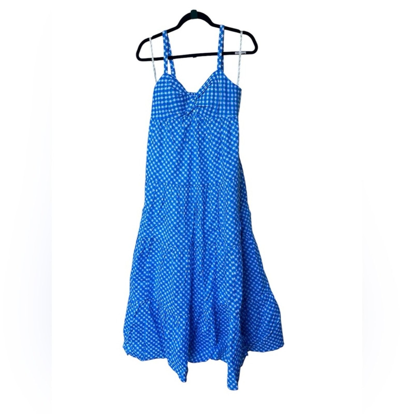 Lilly Pulitzer Lilly Pulitzer Shylee Cotton Maxi Dress Blue Gingham size 2 Size XS / US 0-2 / IT 36-38 - 3 Thumbnail