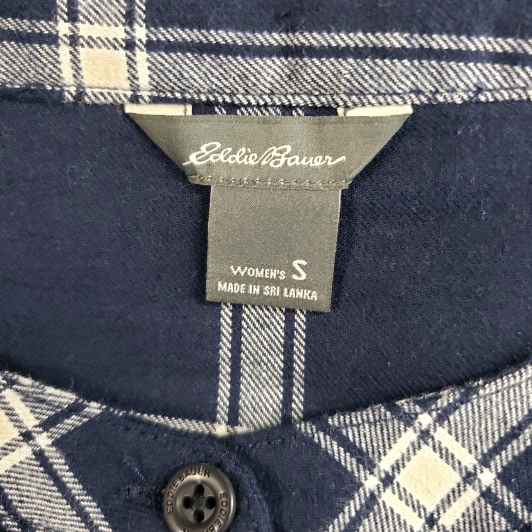Eddie Bauer Eddie Bauer Womens Popover Top Blouse Long Sleeve Blue Plaid Cotton Small Sized Womens Size S / US 4 / IT 40 - 6 Thumbnail