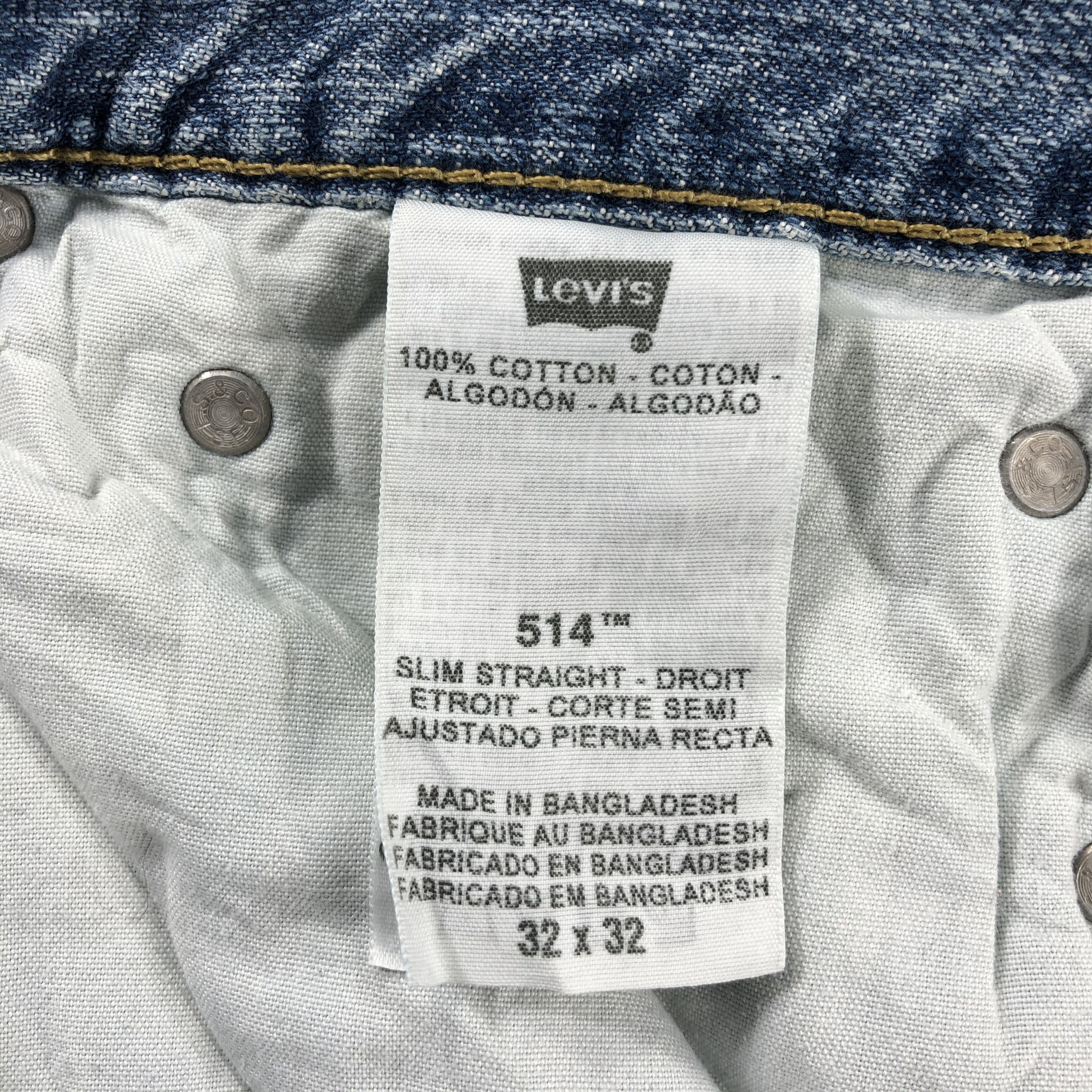 Levi's Vintage Blue Wash Levis 514 Jeans-J2560 Size US 31 - 12 Thumbnail