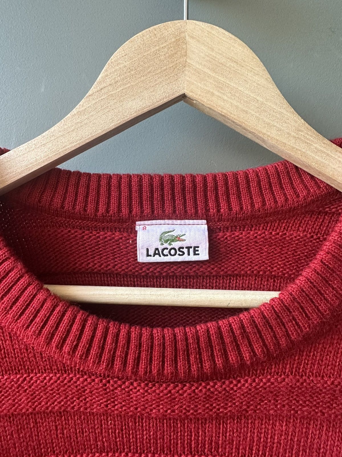 Lacoste Lacoste Knit Wool Acrylic Sweater Size 8 Size US XL / EU 56 / 4 - 3 Thumbnail