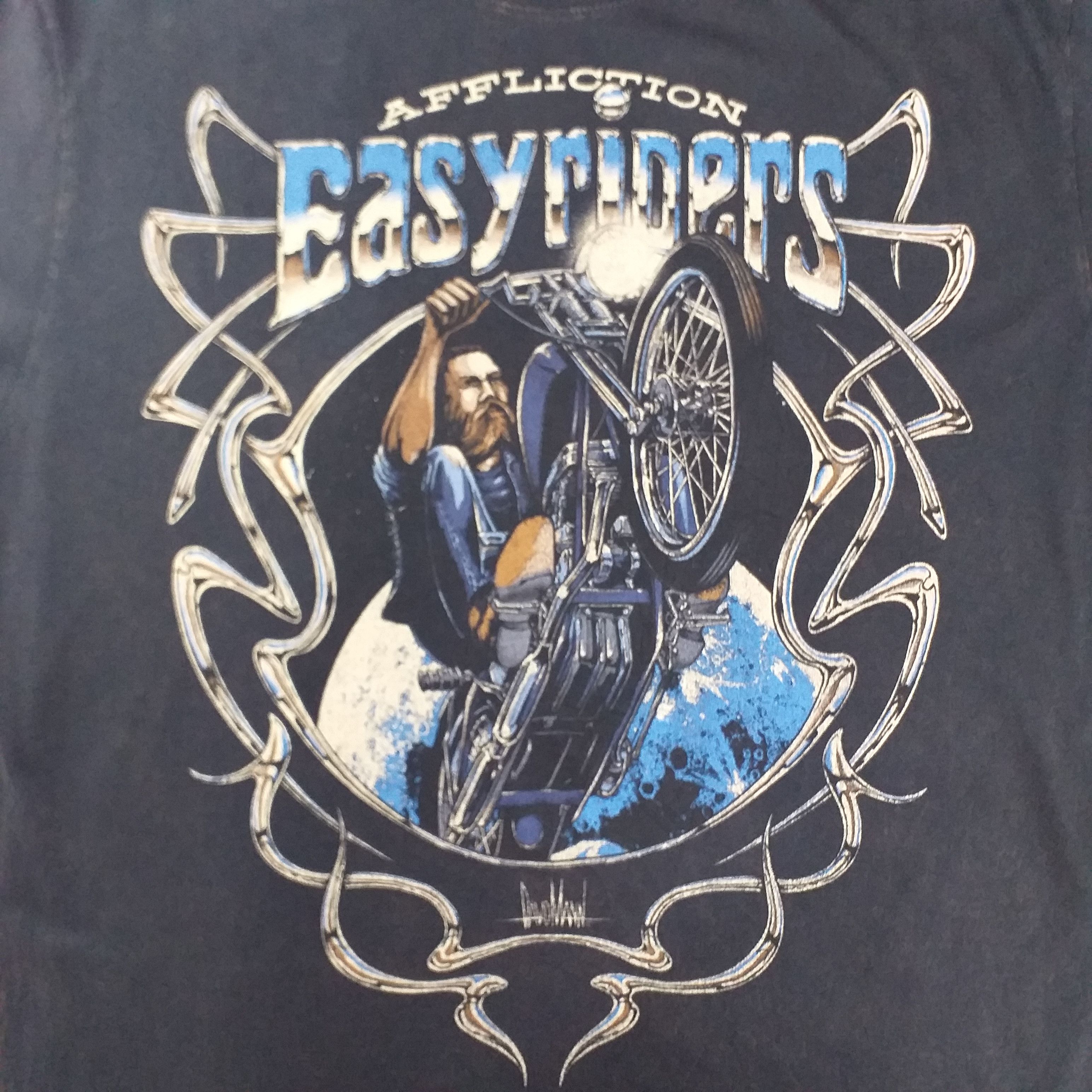 Japanese Brand Affliction Easy Rider Xlarge Tshirt -E105 Size US XL / EU 56 / 4 - 3 Thumbnail