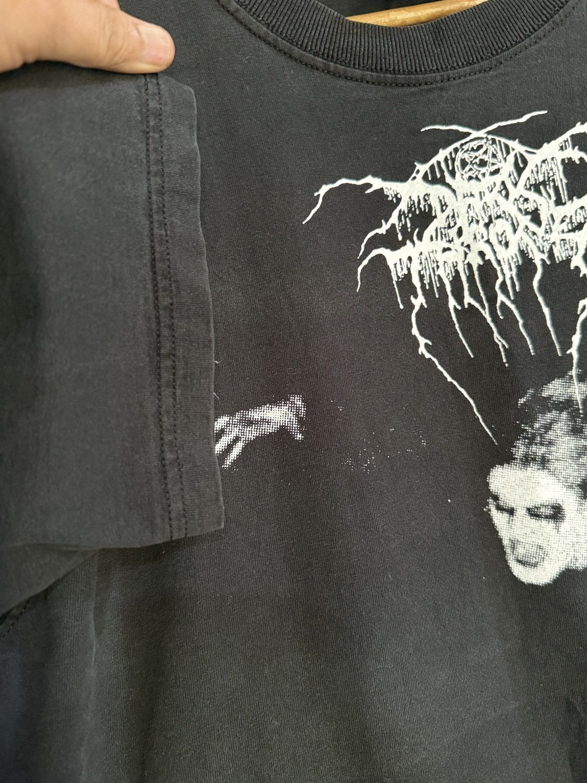Band Tees Vintage 90s Dark Throne Black Metal Band Faded Ireland Tee Size US XL / EU 56 / 4 - 12 Thumbnail