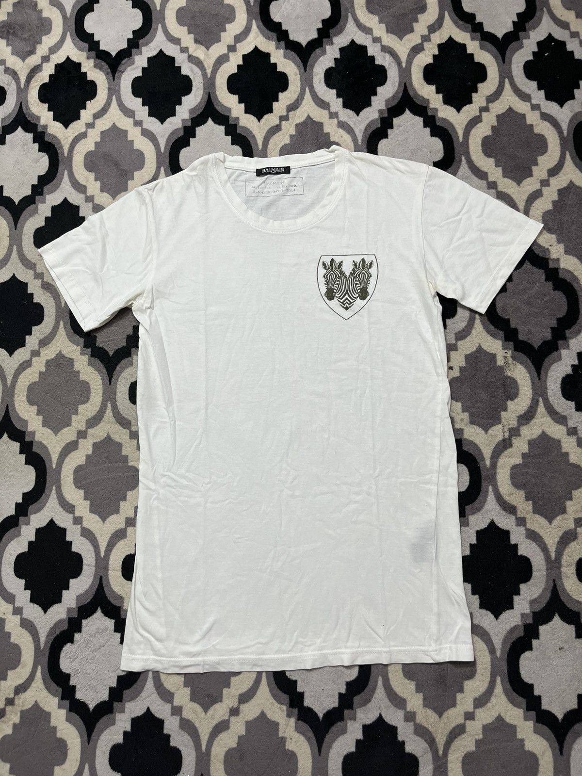 Balmain Aw14 Decarnin double head zebra graphic tshirt Size US XS / EU 42 / 0 - 1 Thumbnail