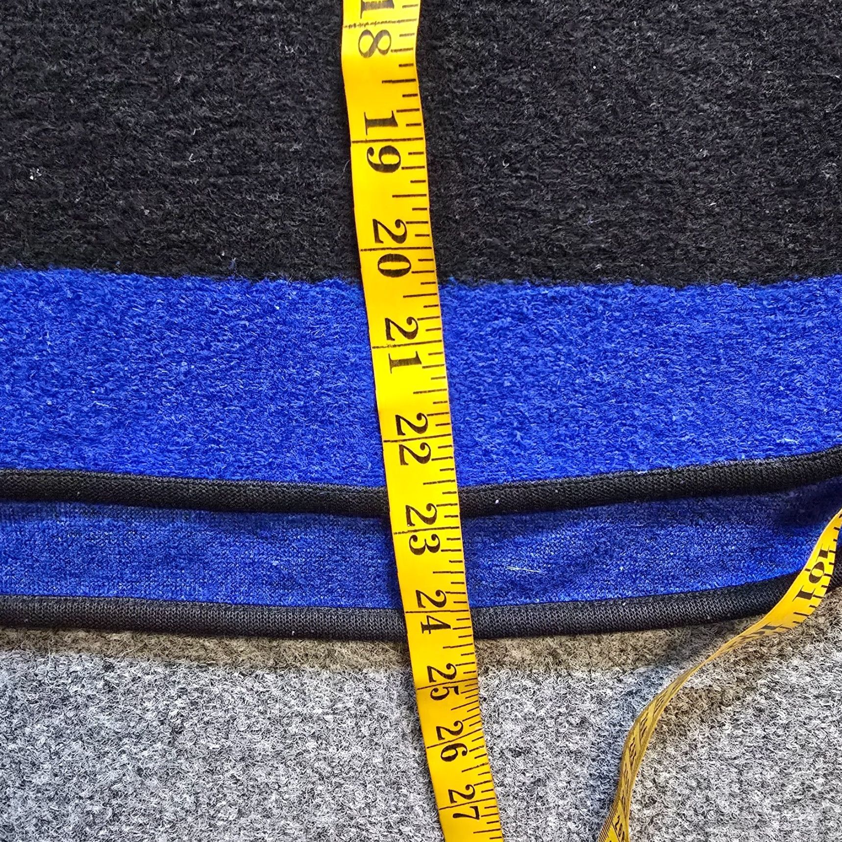 Madewell Madewell Sweater Top Shirt Womens Size Large Blue Black Stripe Wool Blend Boxy Casual Size L / US 10 / IT 46 - 6 Thumbnail