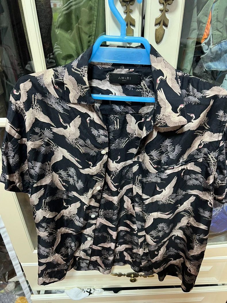 Amiri Amiri full print crane silk short-sleeved shirt Size US S / EU 44-46 / 1 - 2 Thumbnail