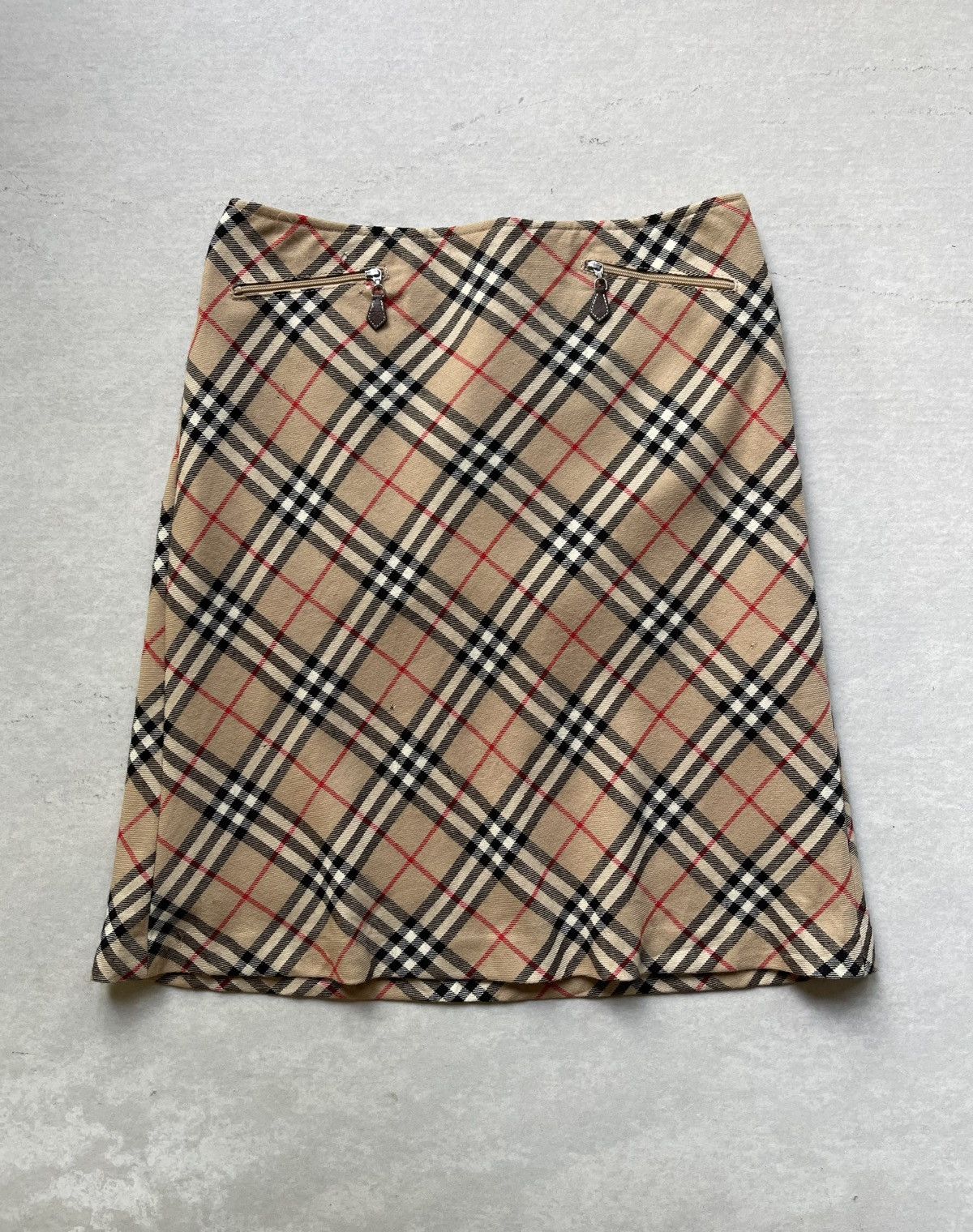 Burberry Burberry Blue Label Women's Nova Check Zipper Maxi Skirt Size 28" / US 6 / IT 42 - 2 Thumbnail
