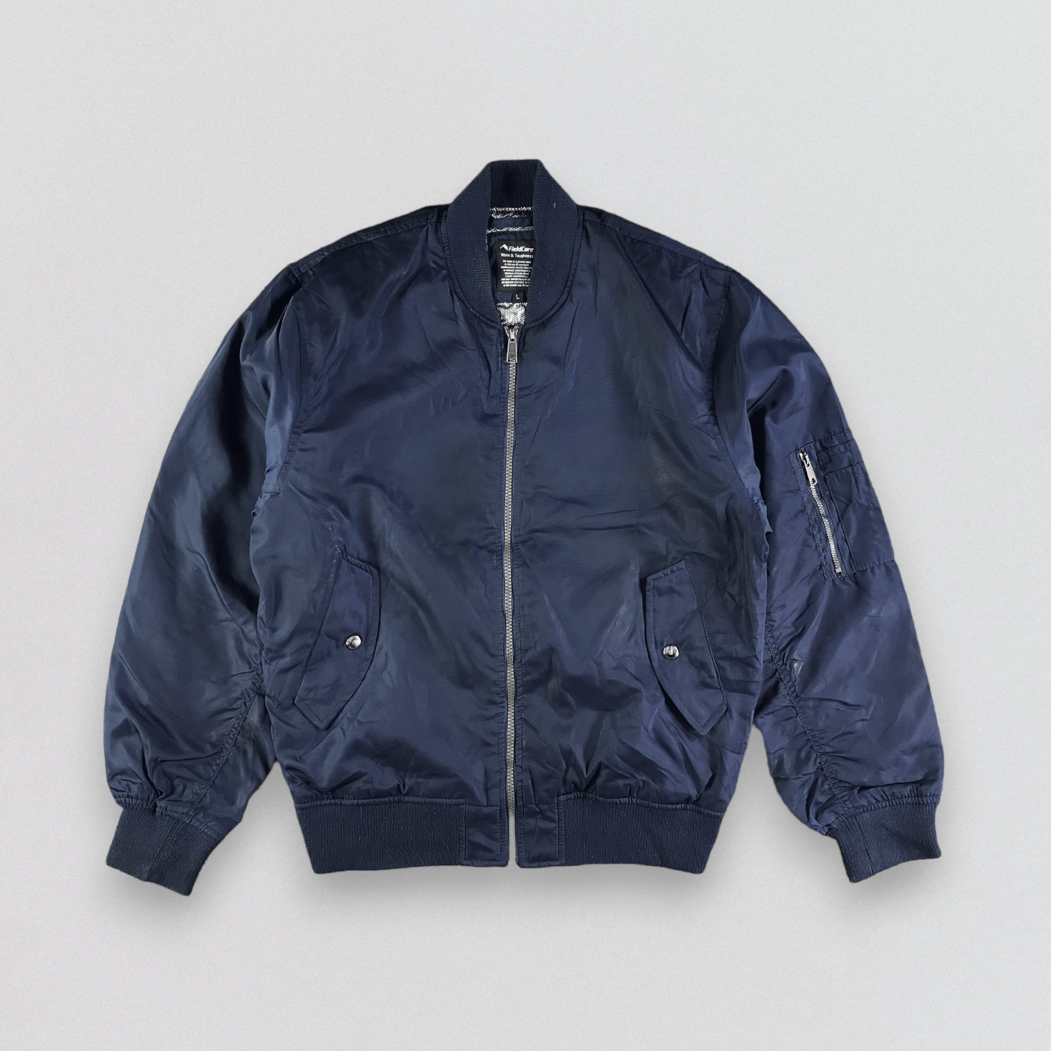 image of Japanese Field Core Bomber Jacket in Blue, Men's (Size Medium)