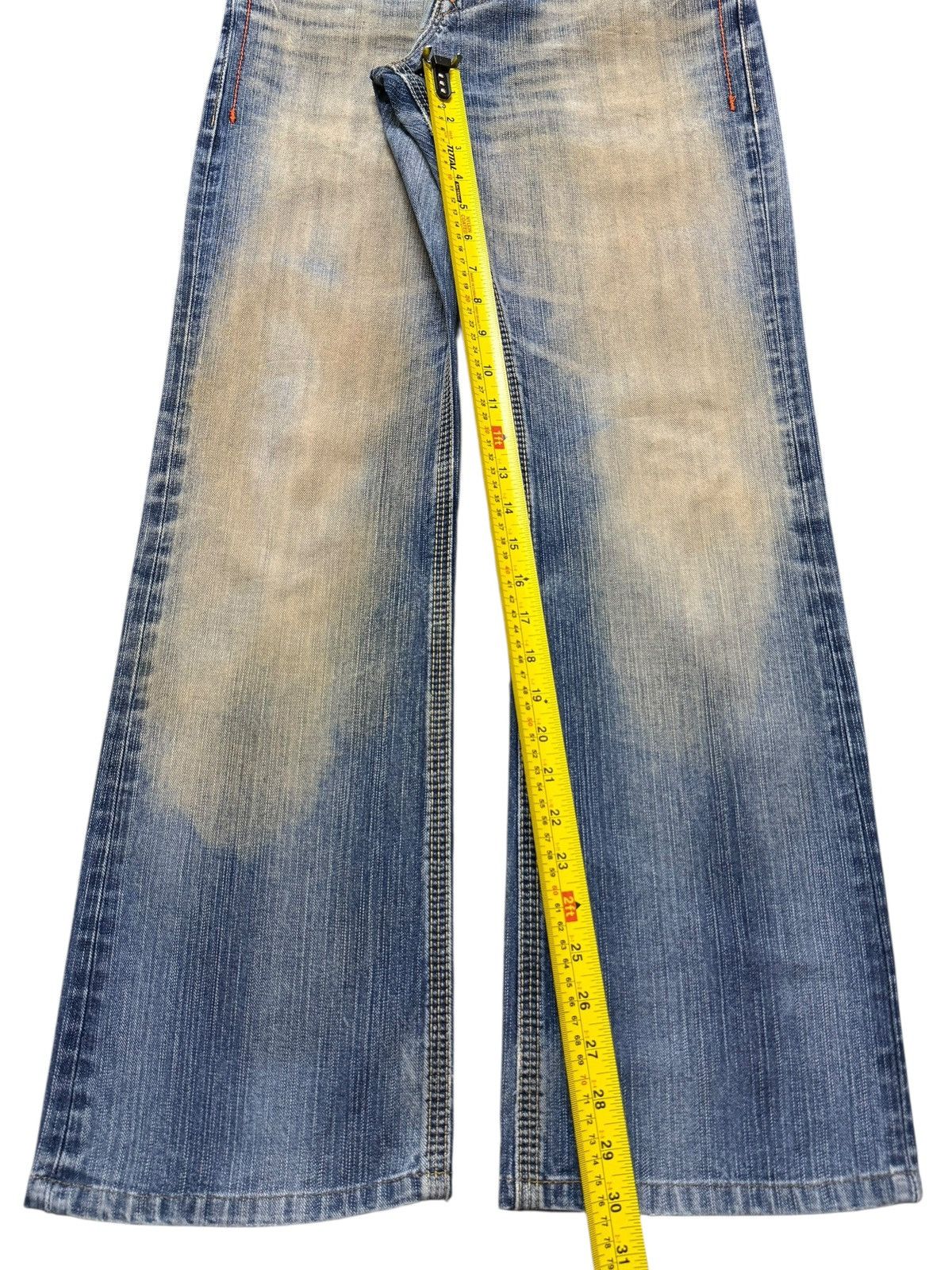 Edwin Vintage 90s Edwin XV Buckle Mud Wash Faded Wide Leg Baggy Size US 29 - 13 Thumbnail