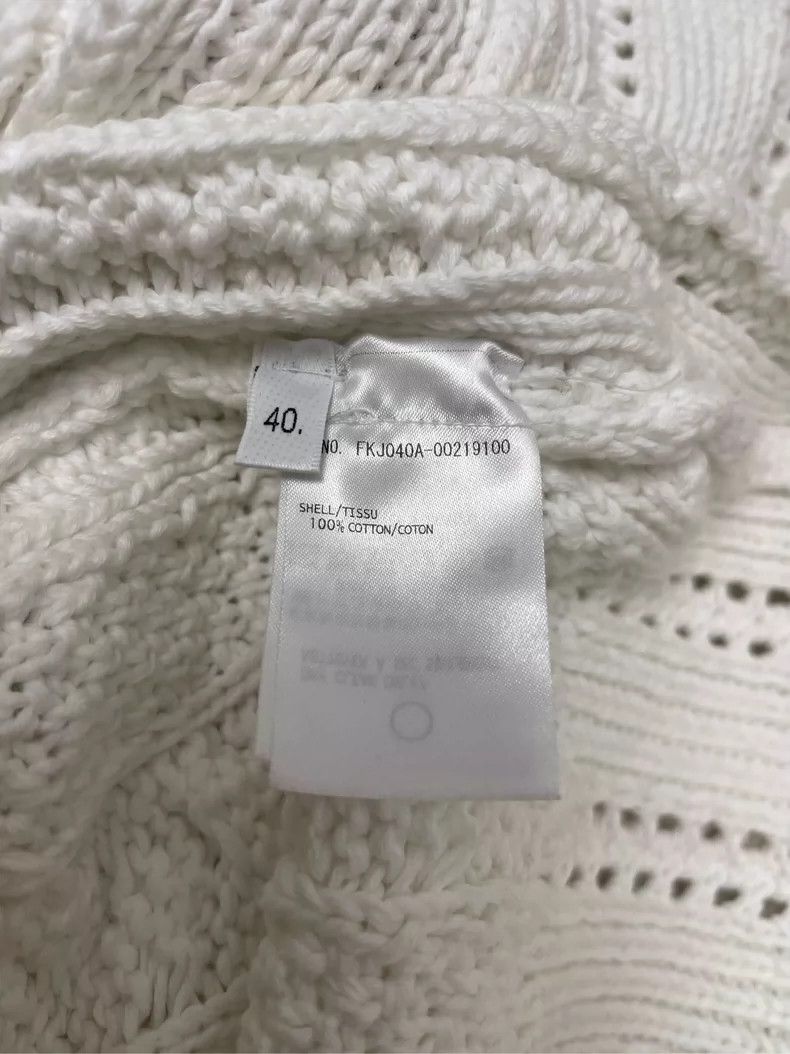 Thom Browne Thom Browne size40 White knitted long open sweater Size US XXS / EU 40 - 6 Thumbnail