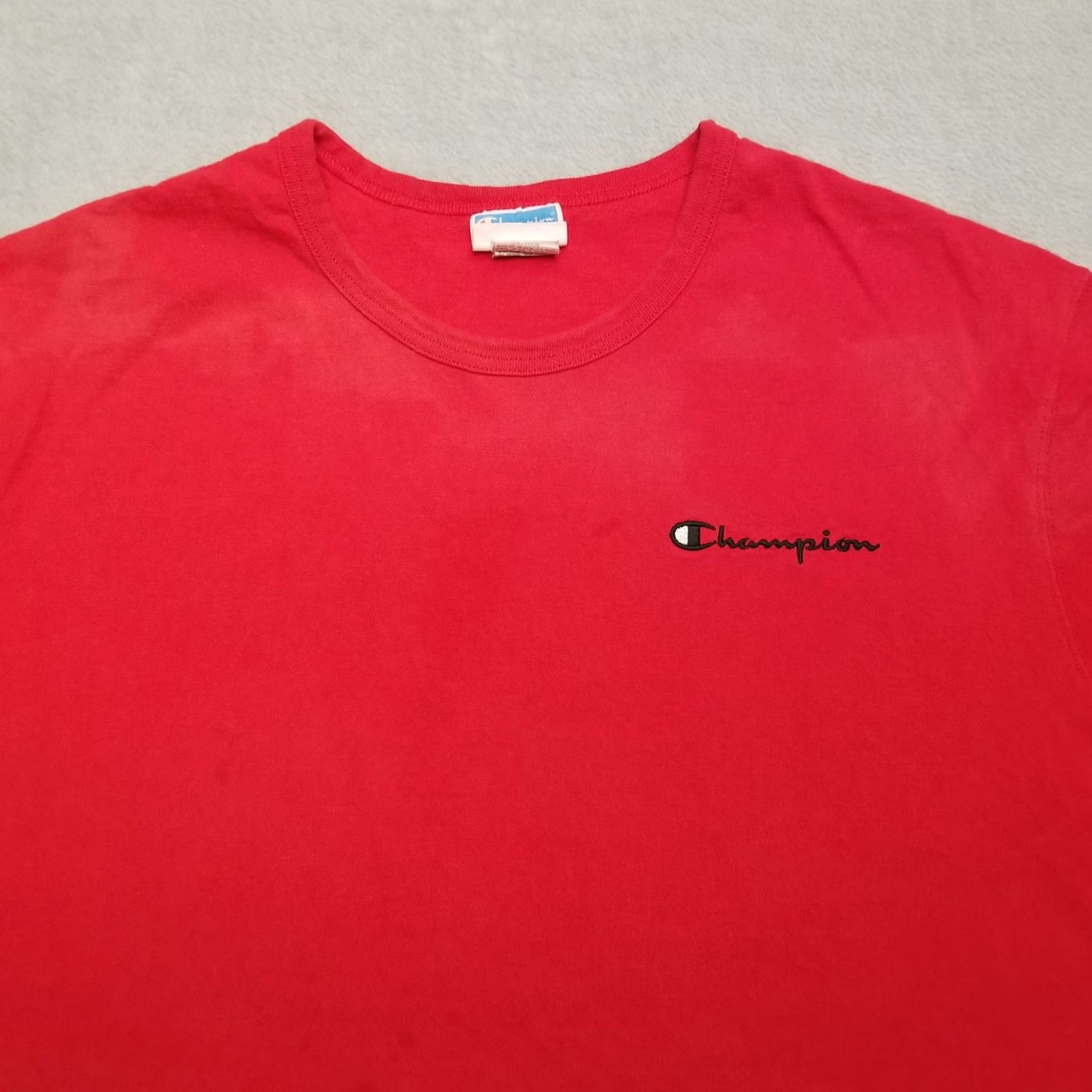 Champion Champion Shirt Mens XXXL Red Short Sleeve Logo Crew Neck 100% Cotton Casual Size US XXL / EU 58 / 5 - 5 Thumbnail
