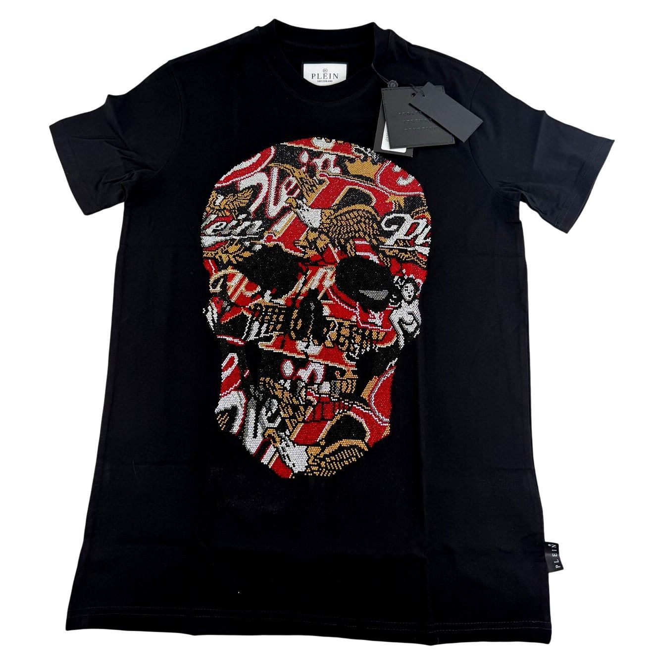 Philipp Plein Philipp Plein Men's Black Skull Stones Round Neck T-Shirt M Size US M / EU 48-50 / 2 - 6 Thumbnail